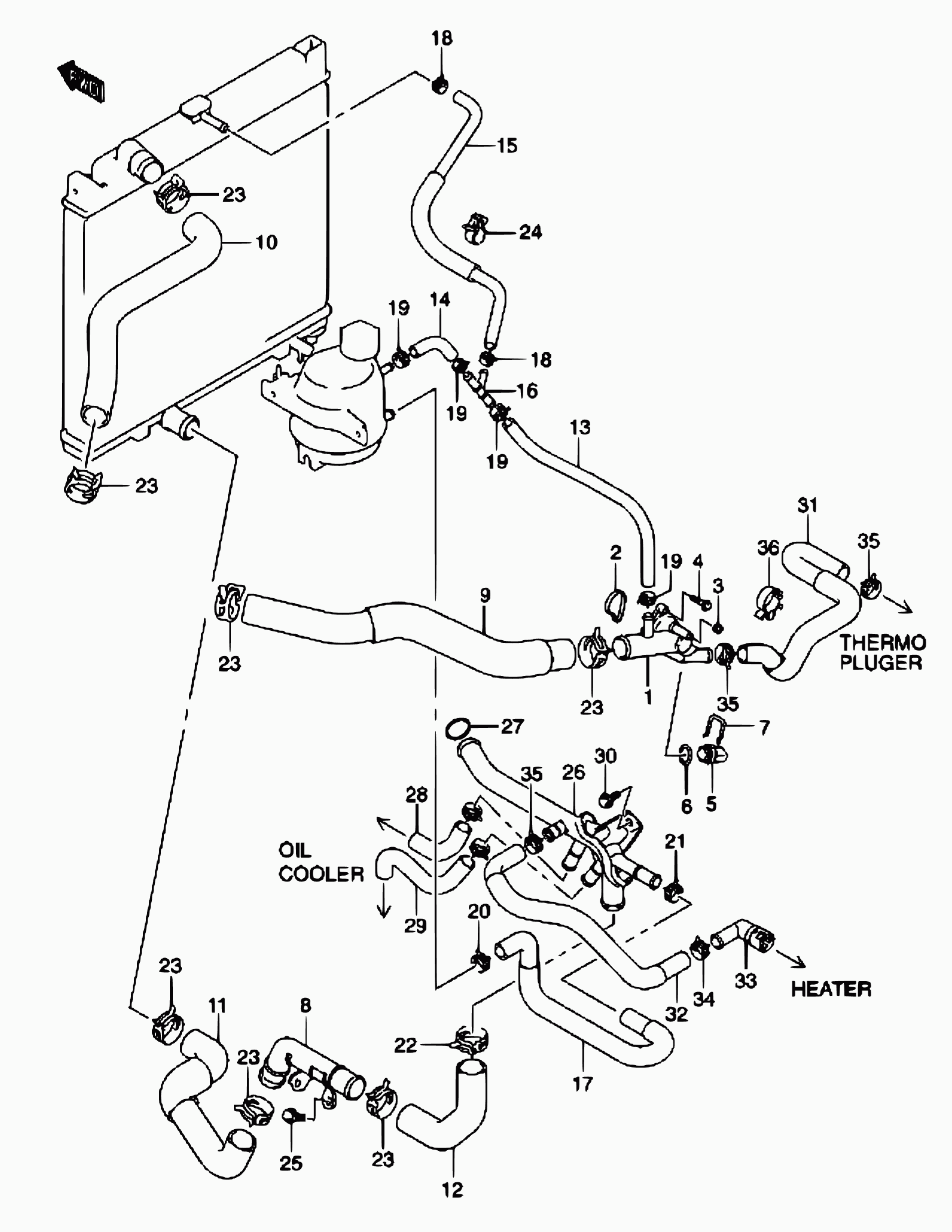 Suzuki 13660-84A00 - Soğutucu akışkan sıcaklık sensörü www.parts5.com