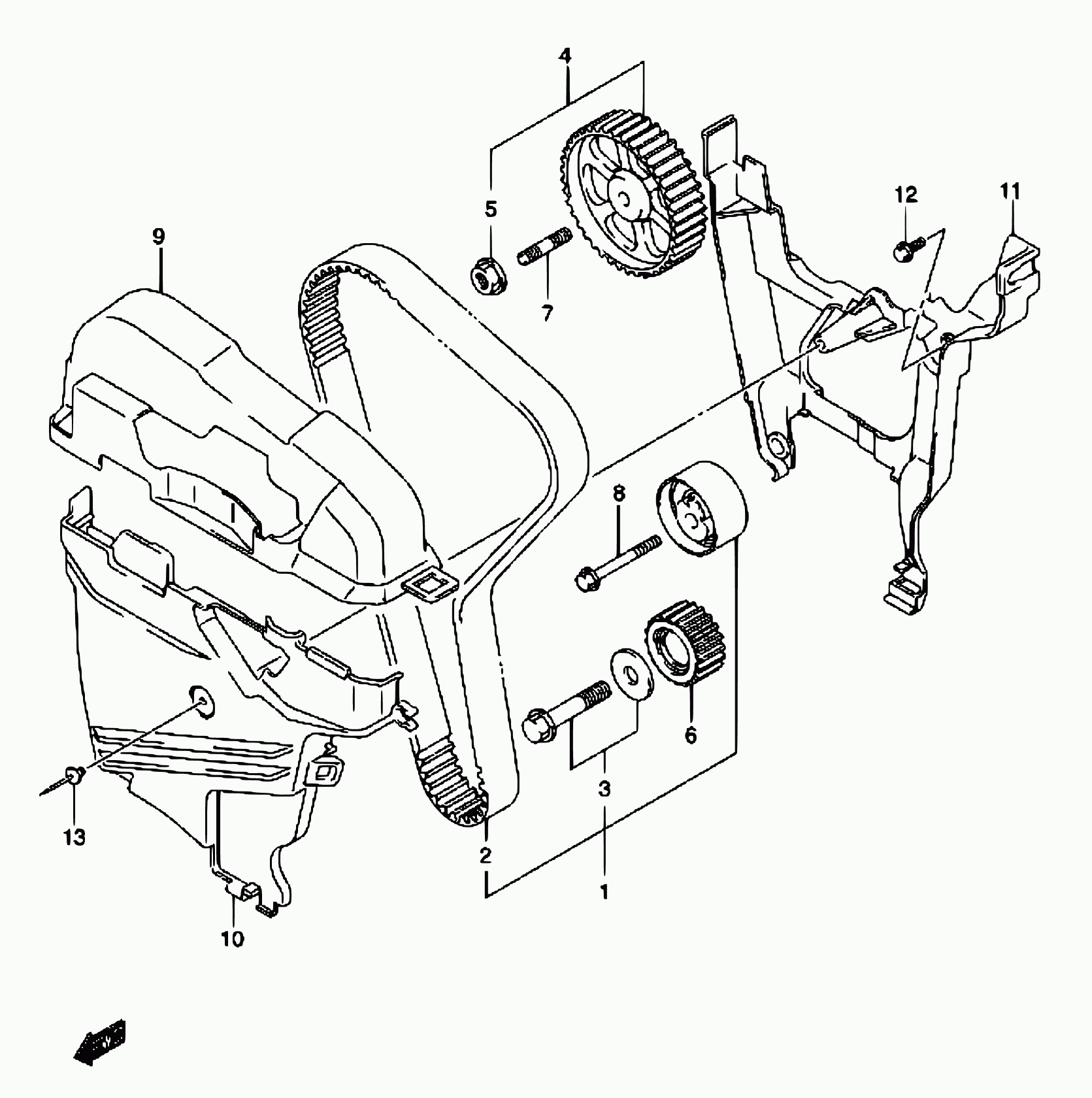 Suzuki 12761-84A00 - Ozubený remeň www.parts5.com