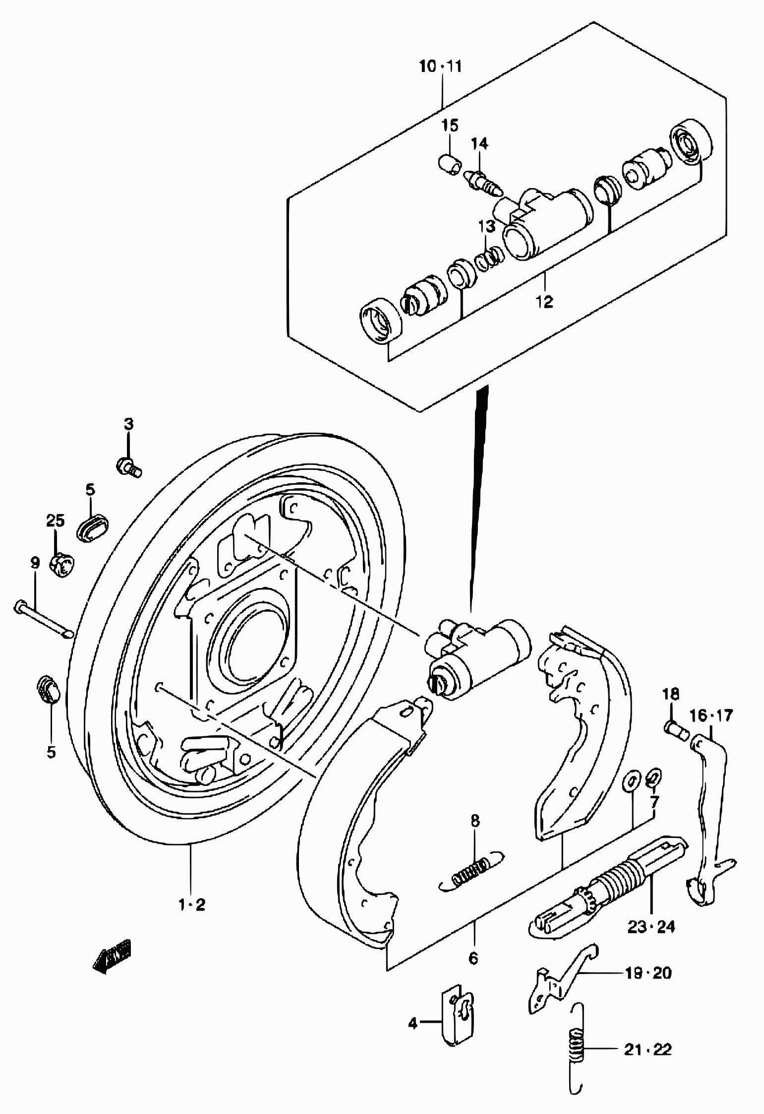 Suzuki 53402-81A00 - Cylindre de roue www.parts5.com