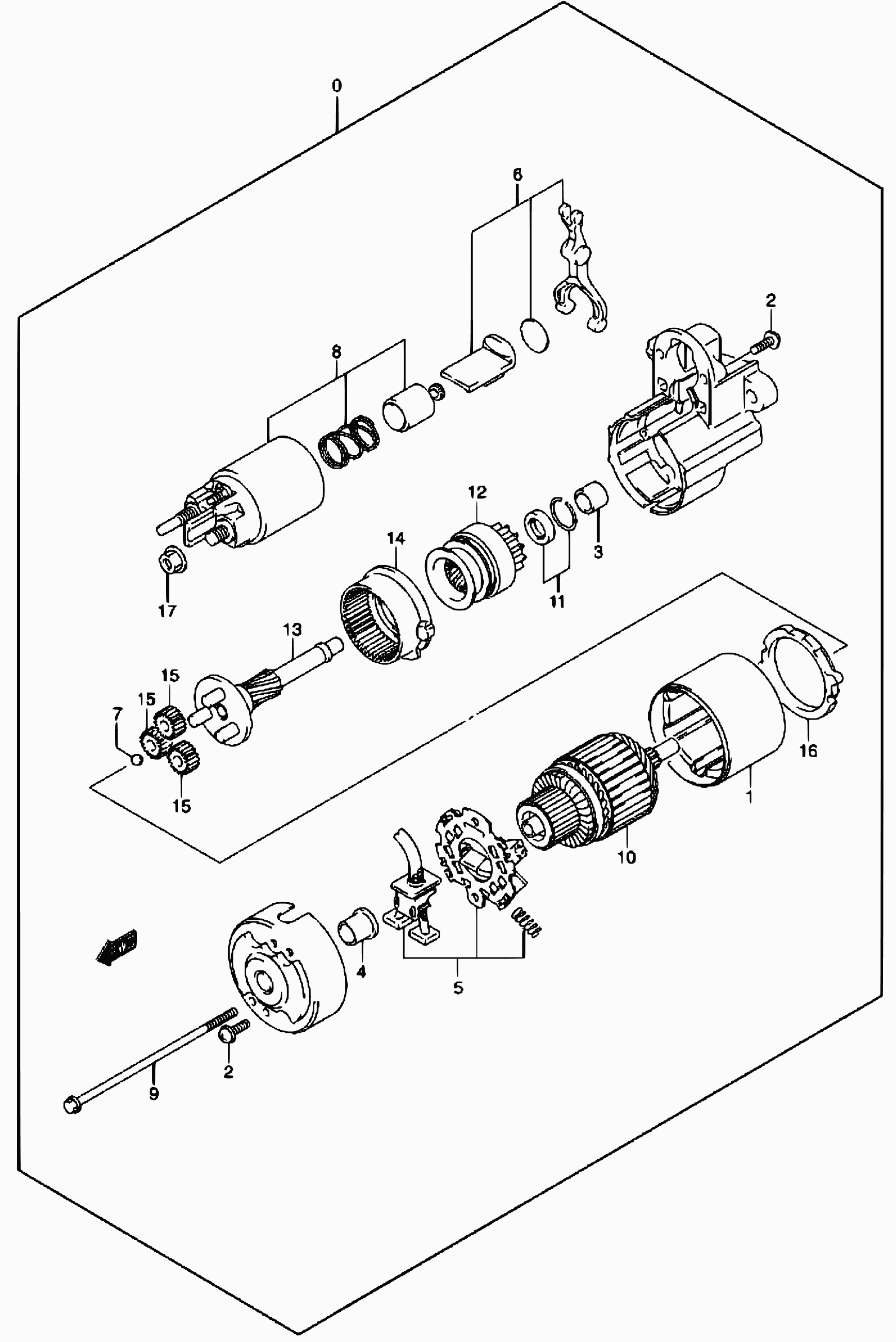 Suzuki 31100-84A00 - Starter www.parts5.com