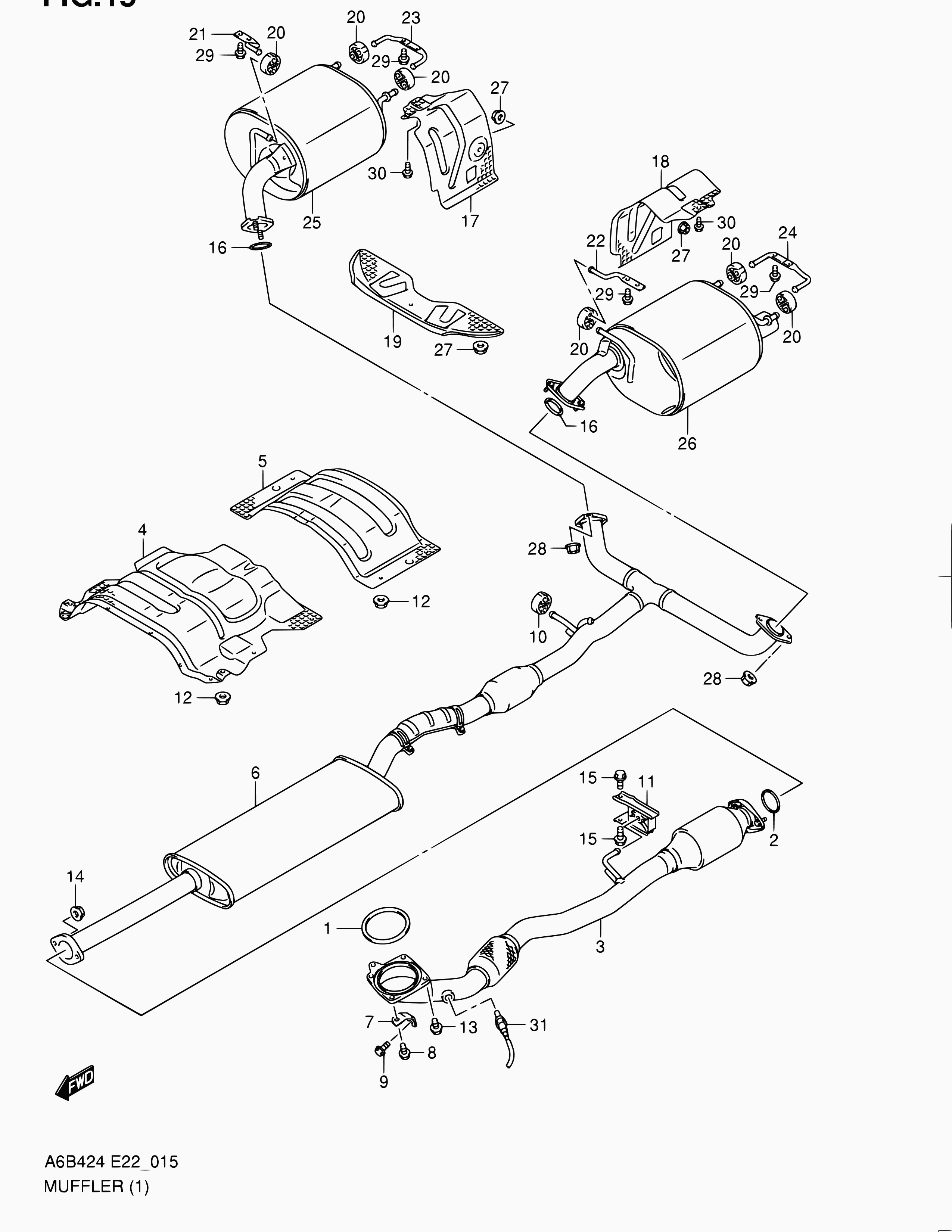 Suzuki 09159-10102 - Nakrętka, kolektor wydechowy www.parts5.com