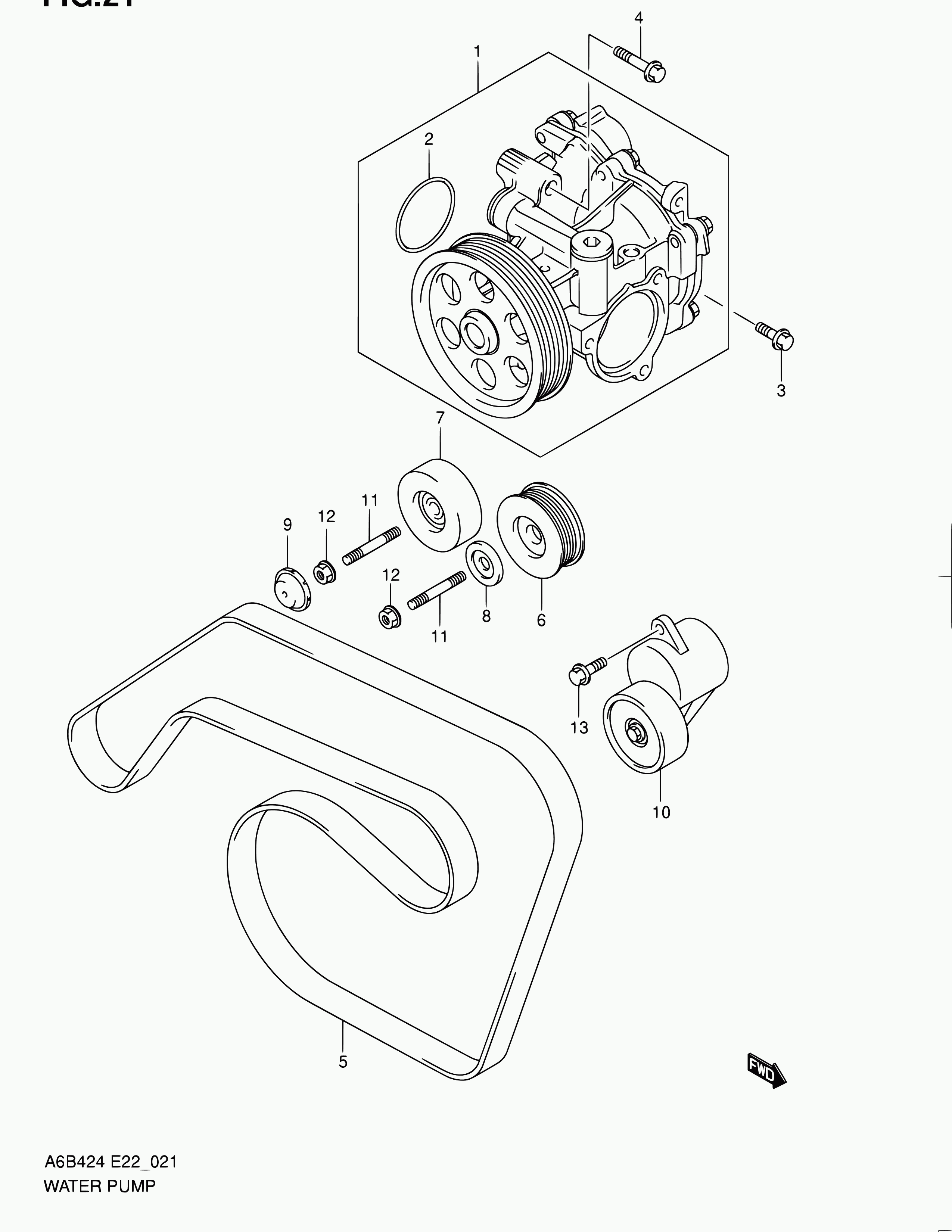 Suzuki 17521-57L01 - Ιμάντας poly-V www.parts5.com