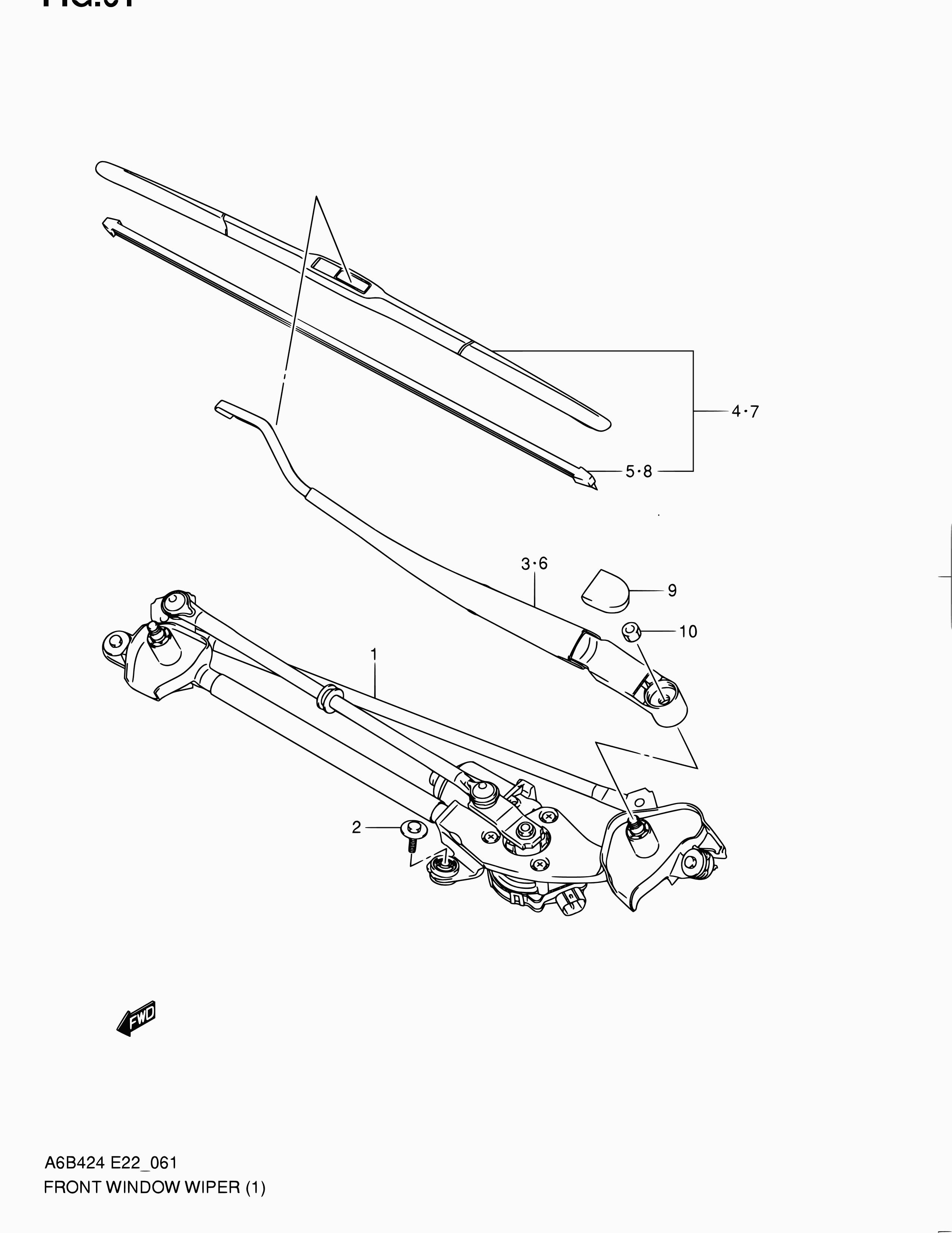 Suzuki 38340-57L00 - Balai d'essuie-glace www.parts5.com