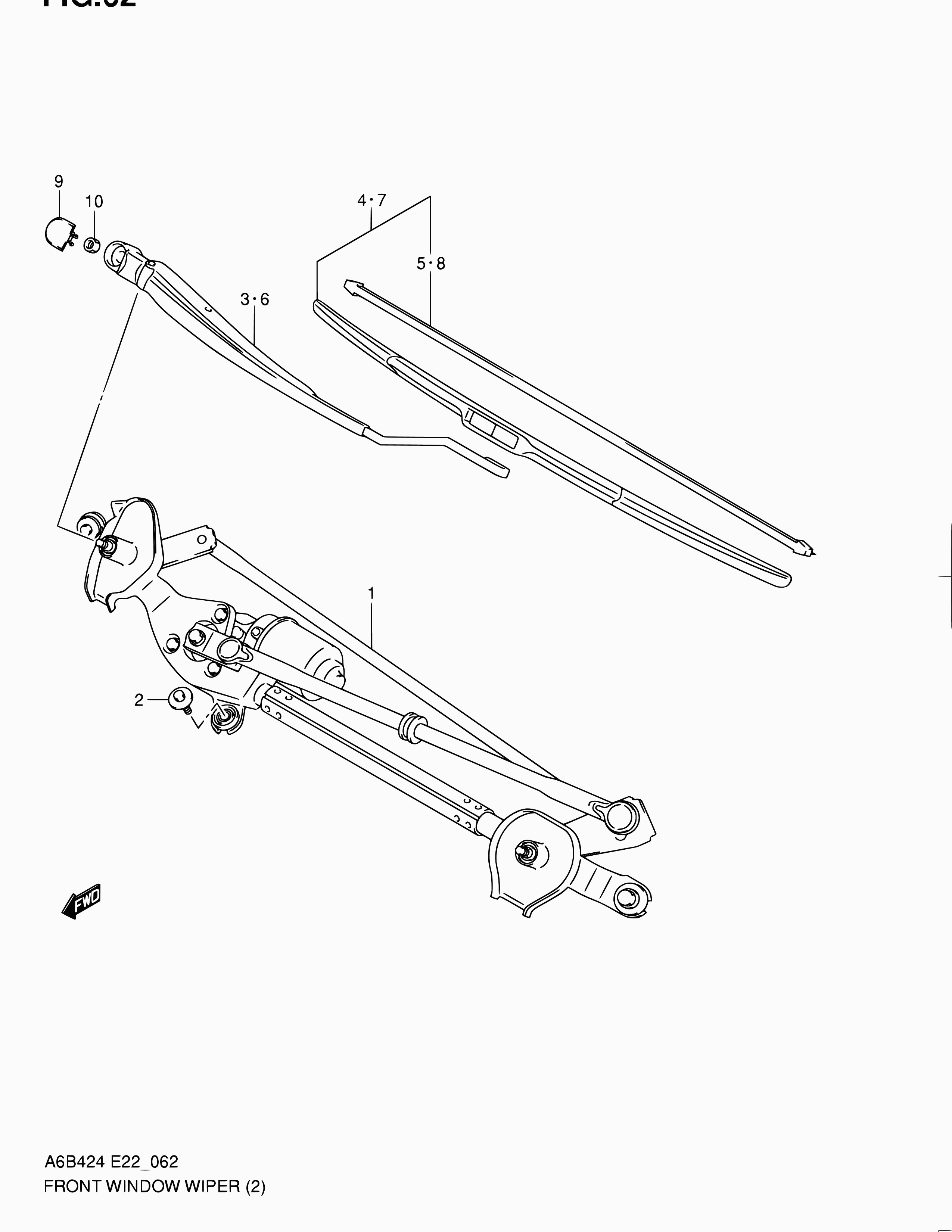 Suzuki 38346-57L00 - Lamela stergator www.parts5.com