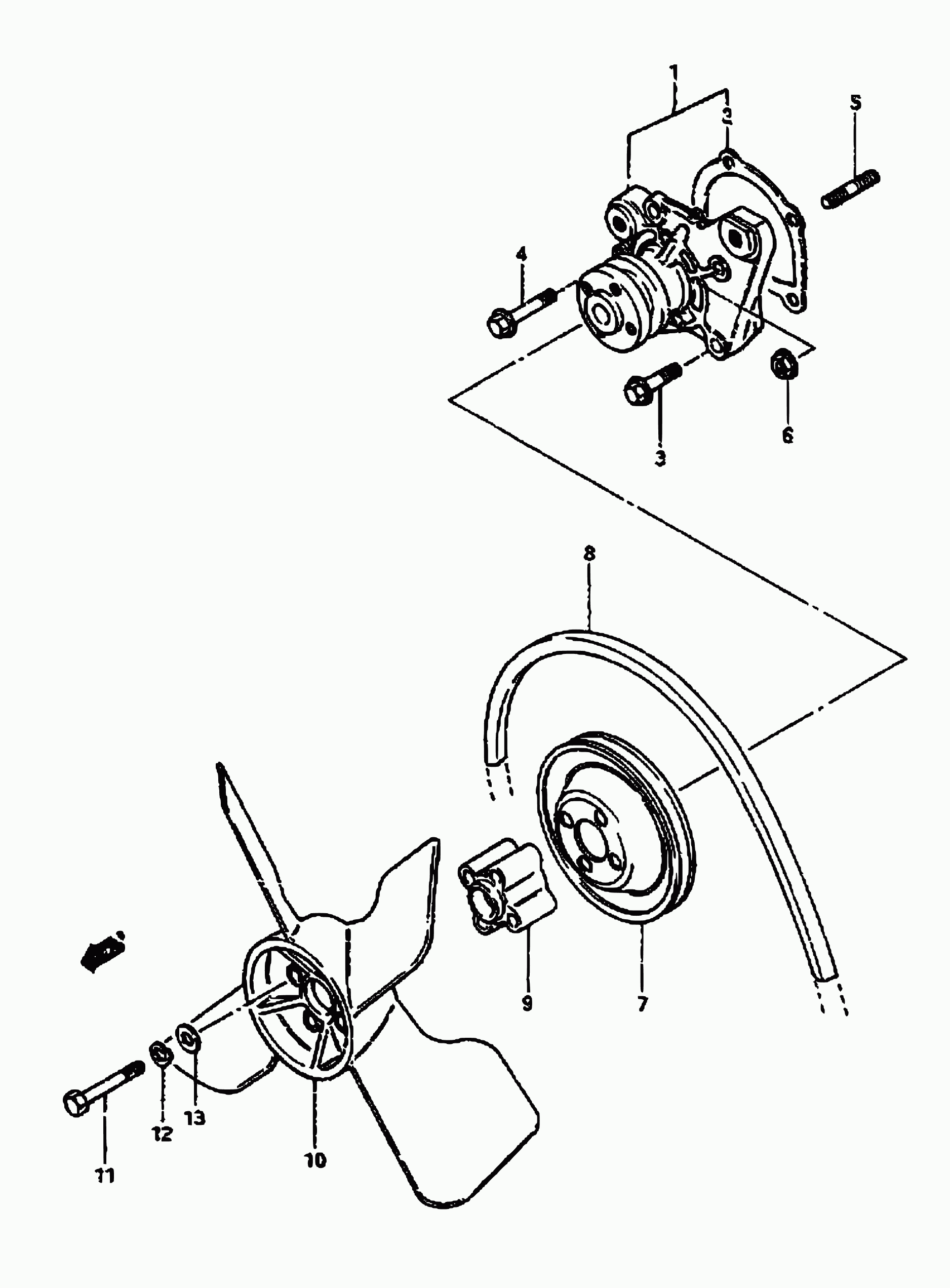 Bedford 17400-73810 - Pompa apa www.parts5.com