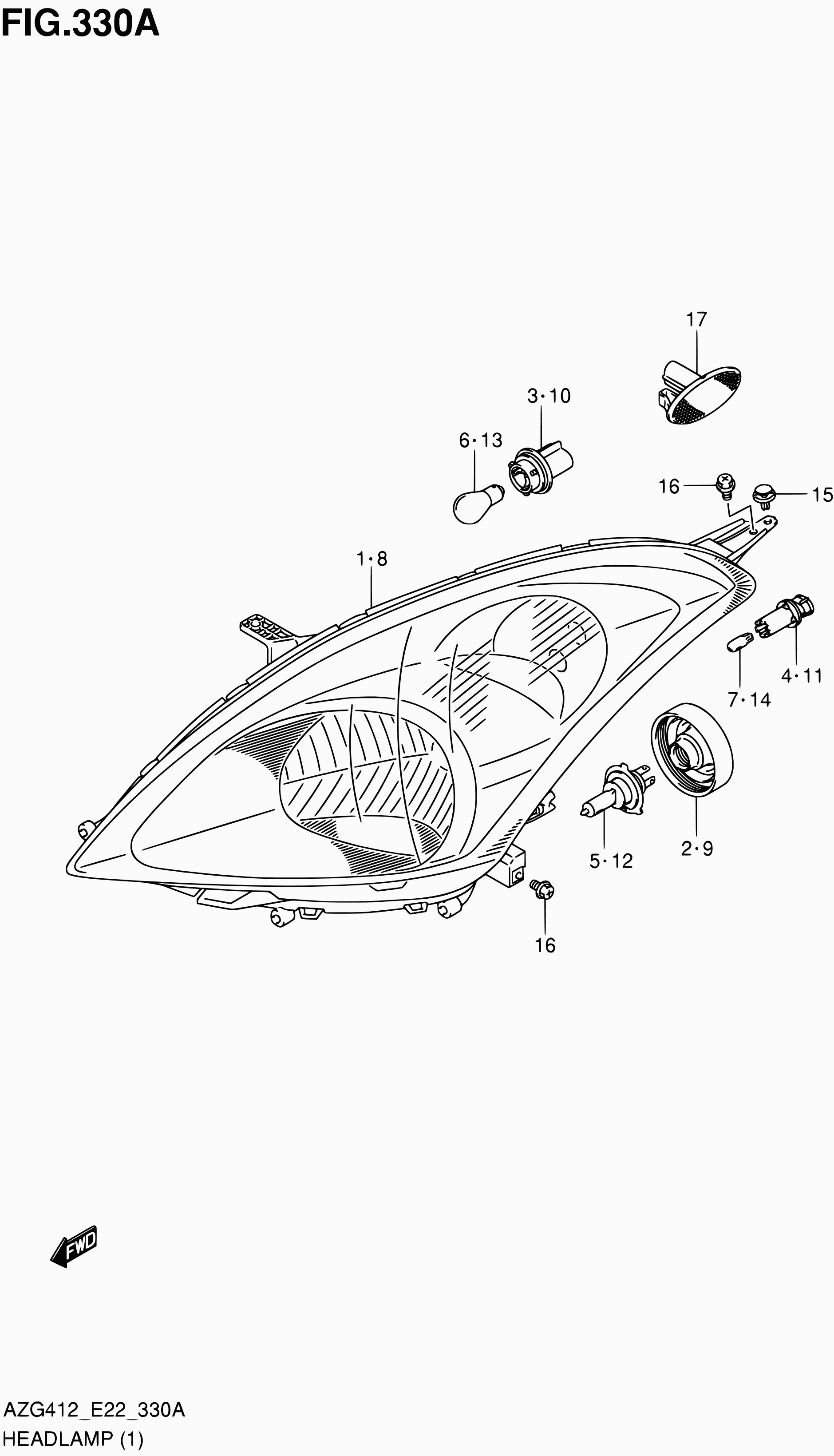 Suzuki 09471-12186 - Лампа накаливания www.parts5.com