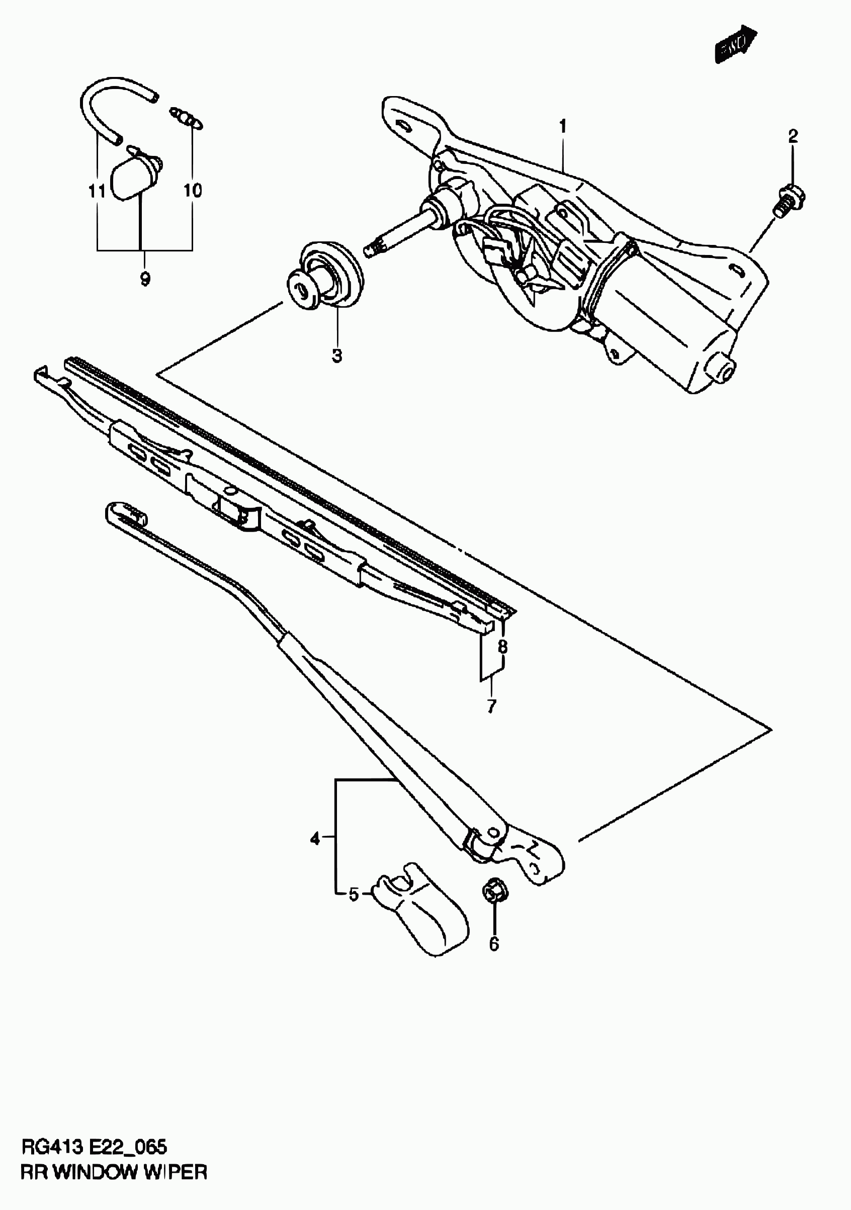 Suzuki 38822-64G00 - Wischblatt www.parts5.com