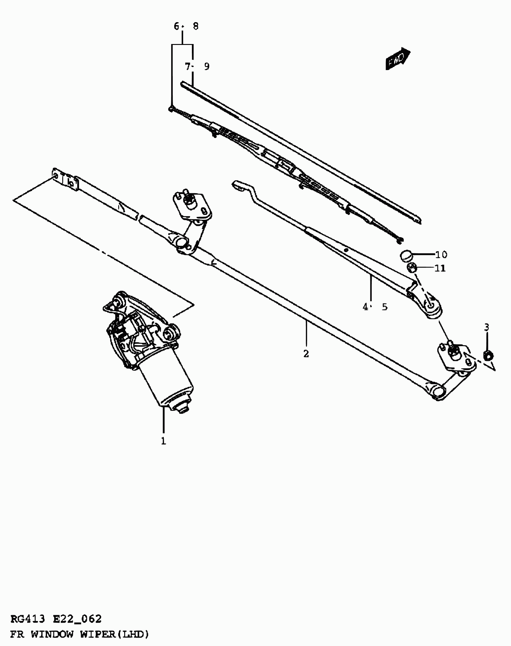 Suzuki 38340-65D01 - Щетка стеклоочистителя www.parts5.com