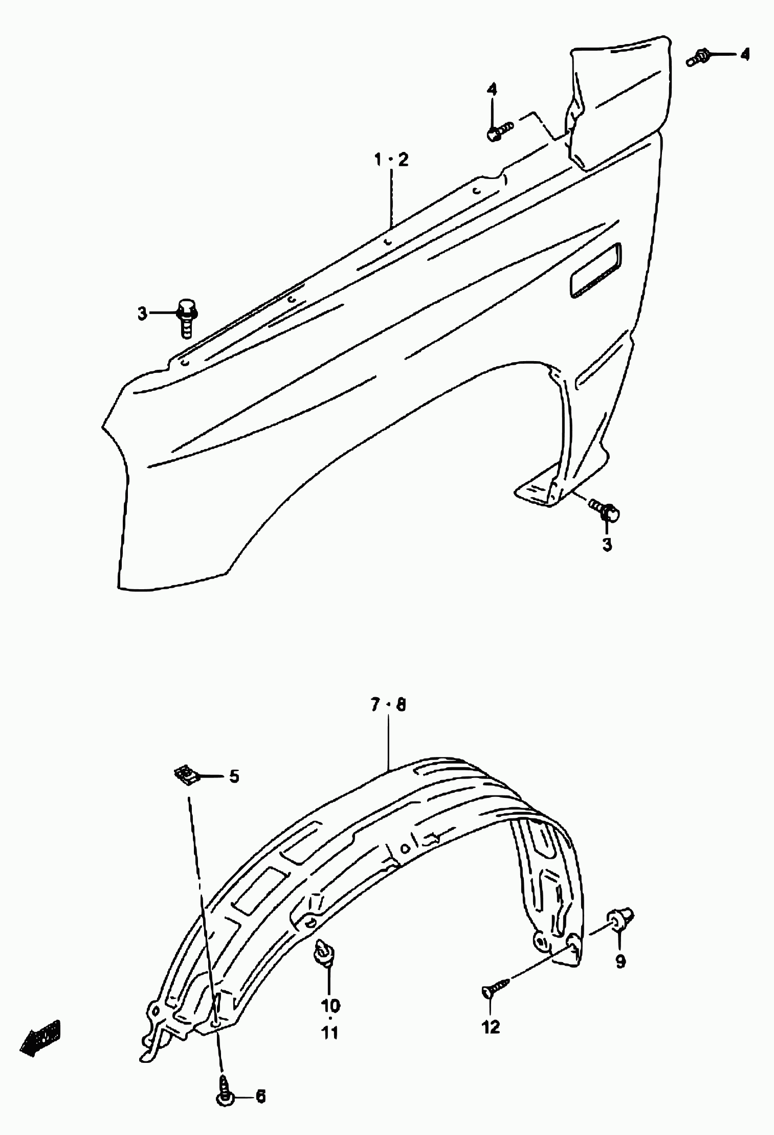 Suzuki 09409-08308-5ES - CLIP, FENDER LINING OUTER www.parts5.com