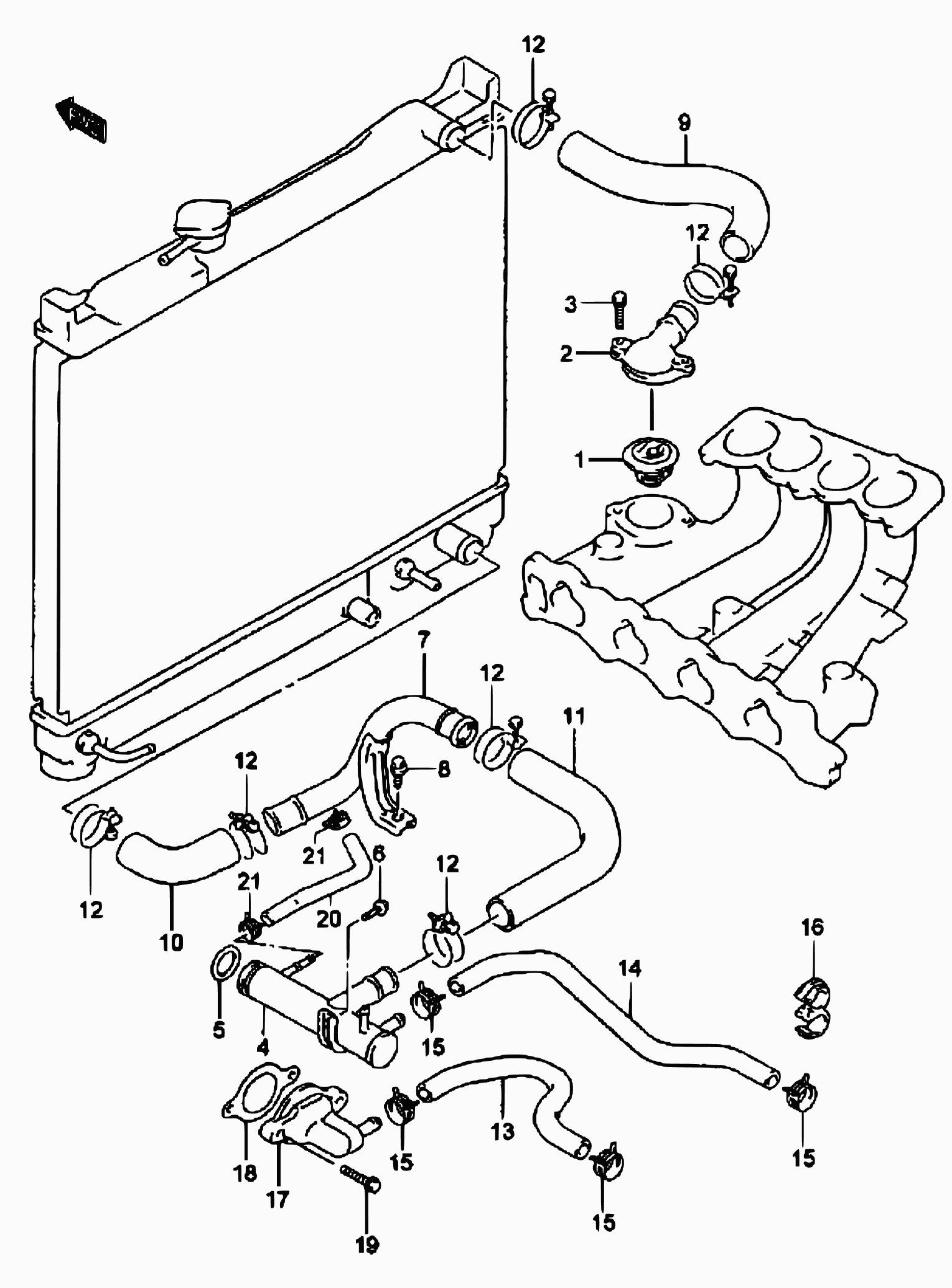 Suzuki 17670-85C00 - Thermostat, coolant parts5.com