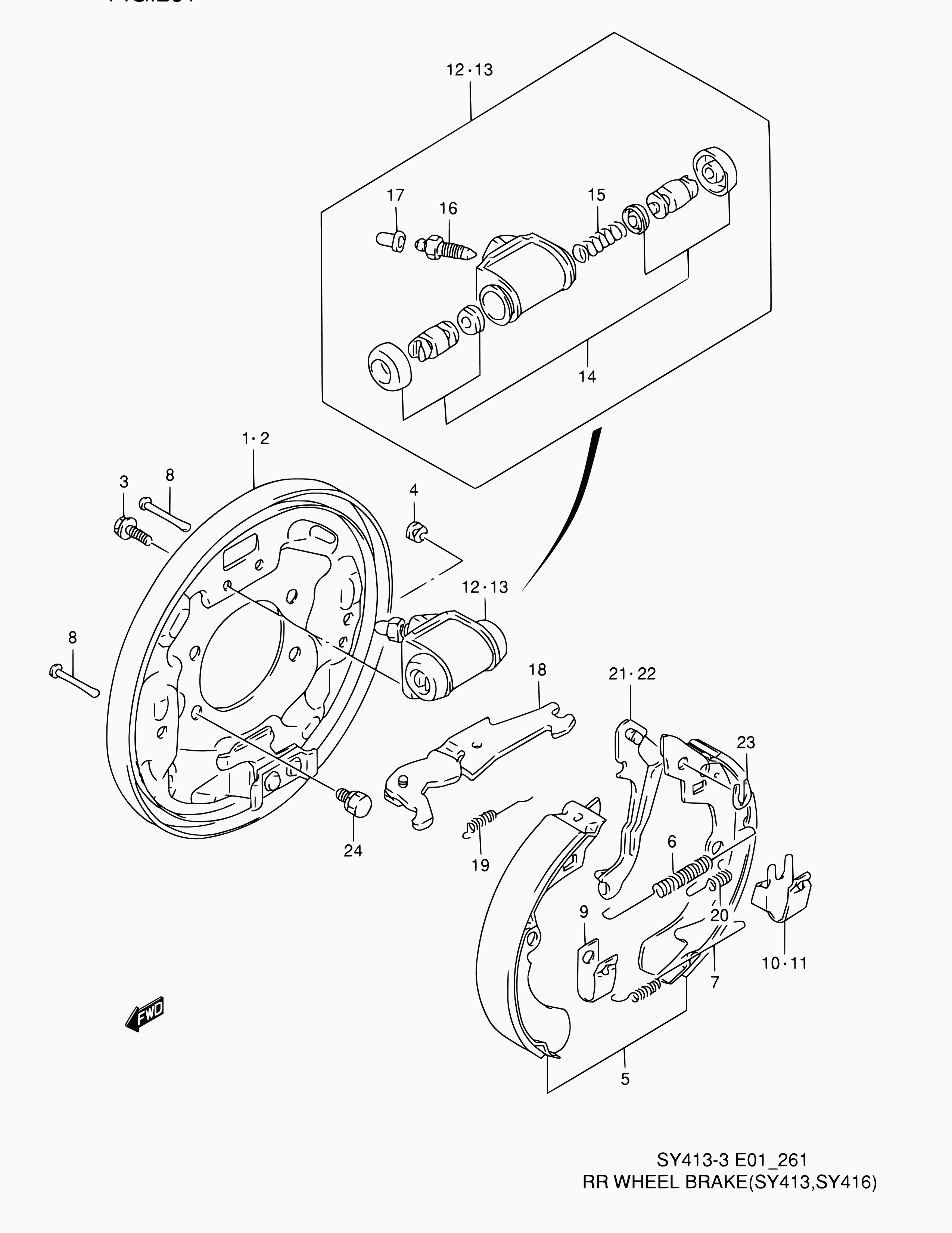 Suzuki 53200-69G00 - Set saboti frana www.parts5.com