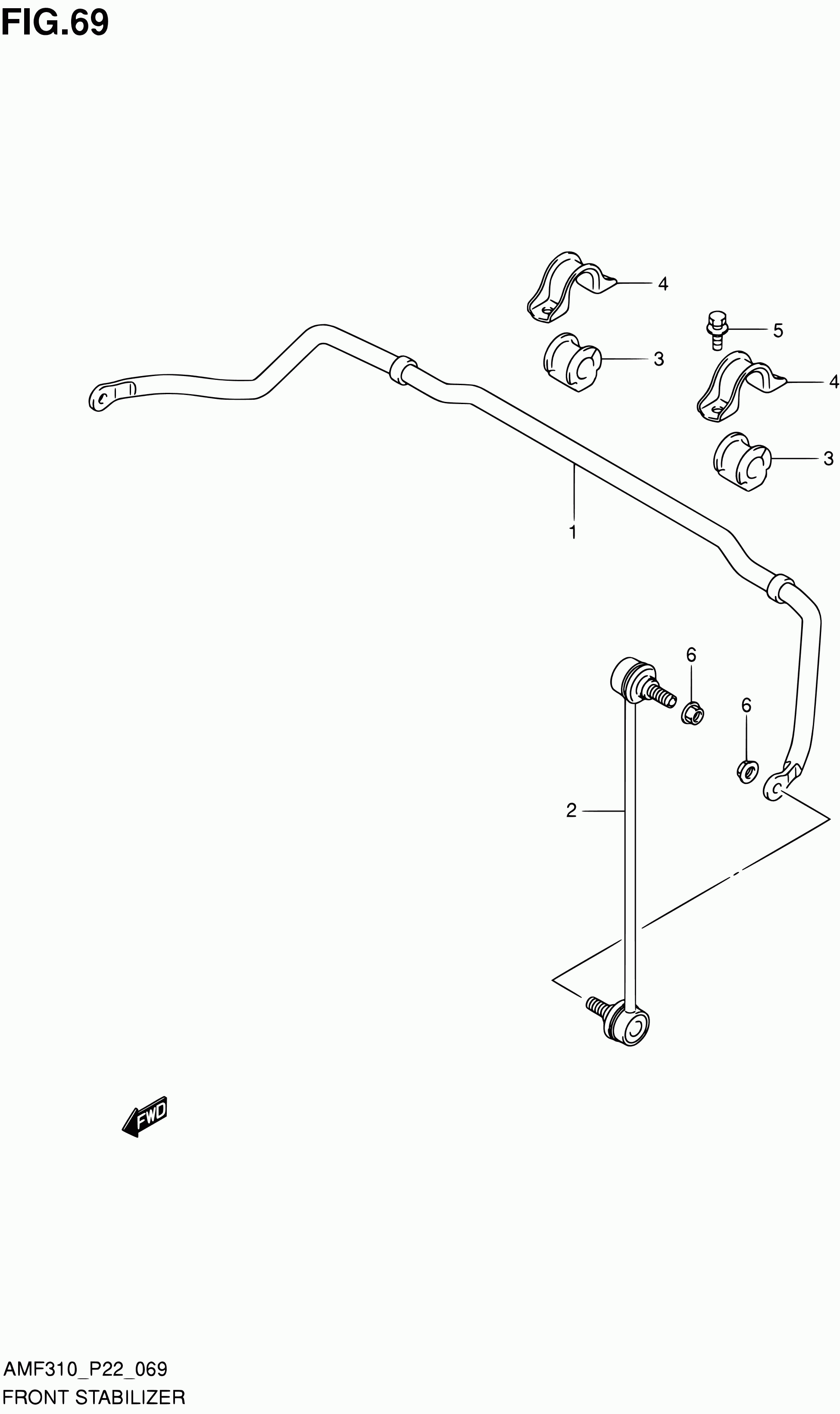 Suzuki 42420M68K00 - Drog / opornik, stabilizator www.parts5.com