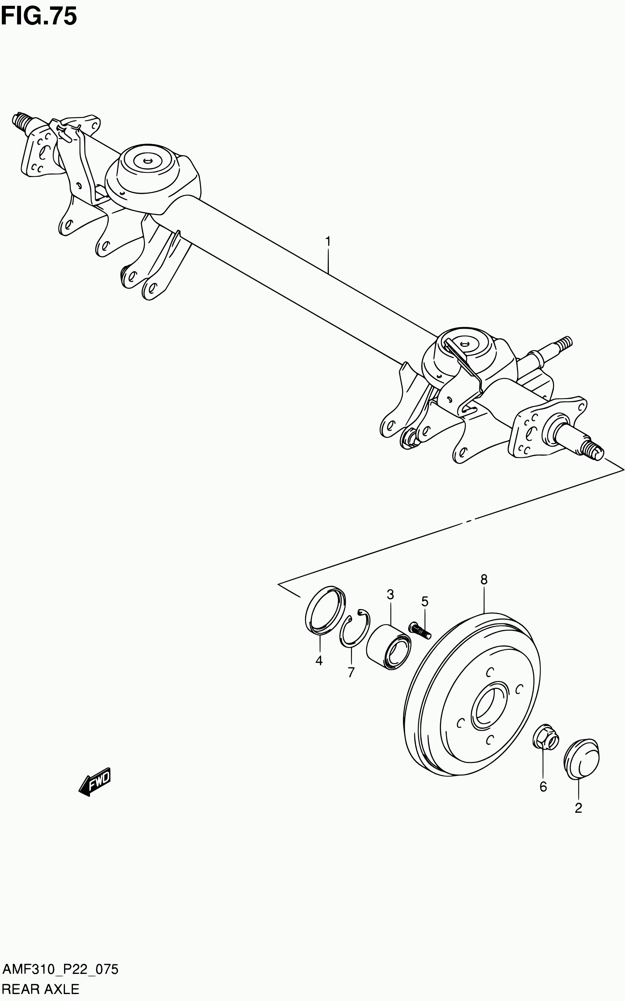 Suzuki 46860M68K01 - Wheel hub, bearing Kit www.parts5.com