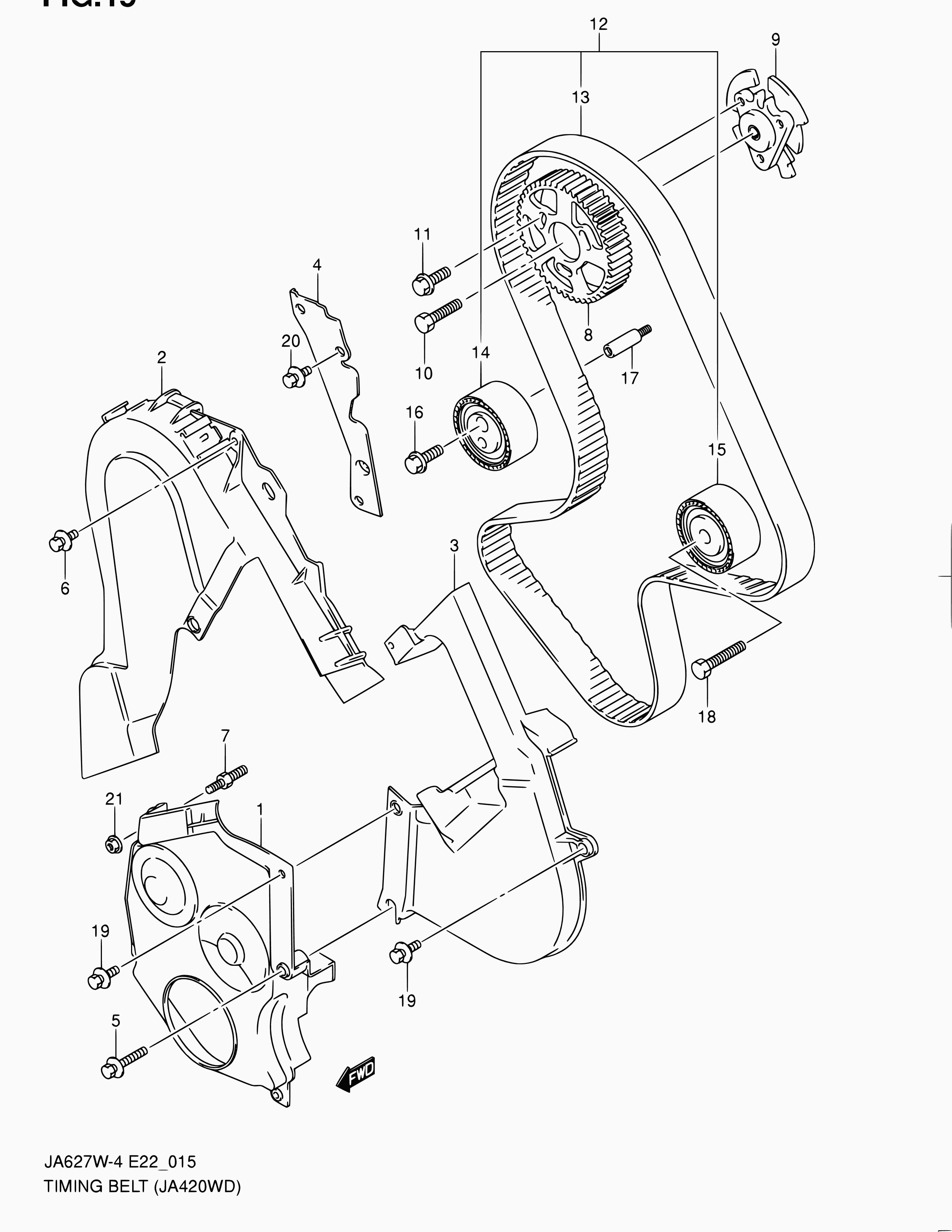 Suzuki 12761-67J00 - Zupčasti kaiš www.parts5.com