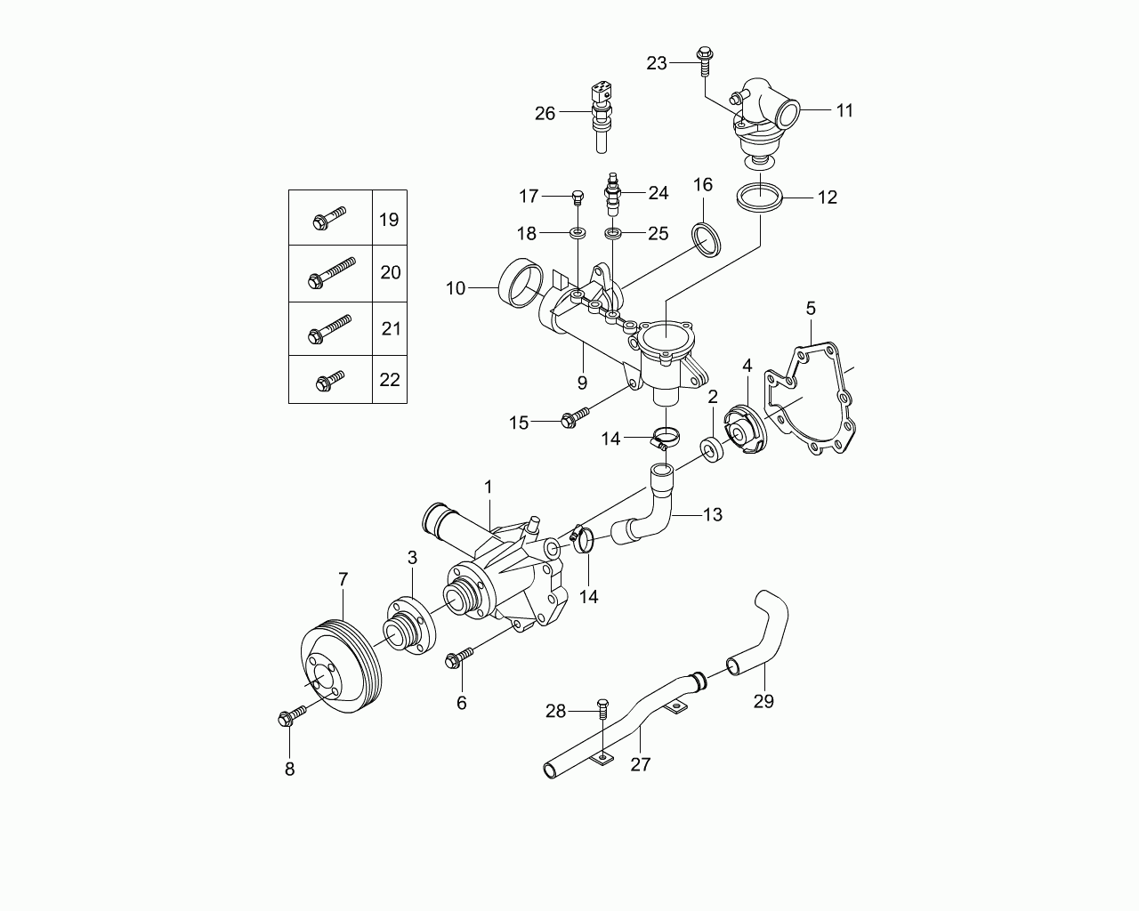 Ssangyong 0159972348 - Gasket, thermostat www.parts5.com