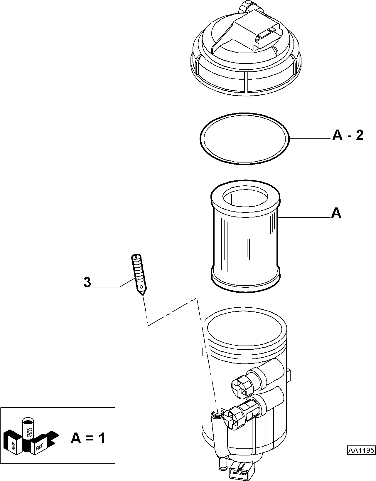 Lancia 77365902 - Filtru combustibil www.parts5.com