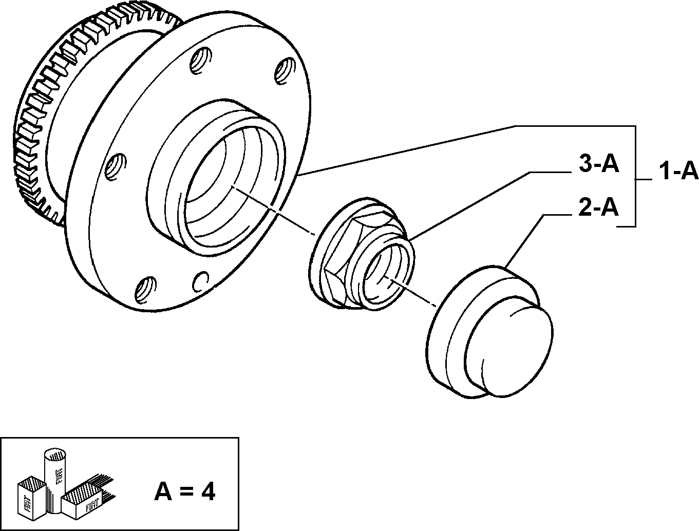 FIAT 71714474 - Set rulment roata www.parts5.com