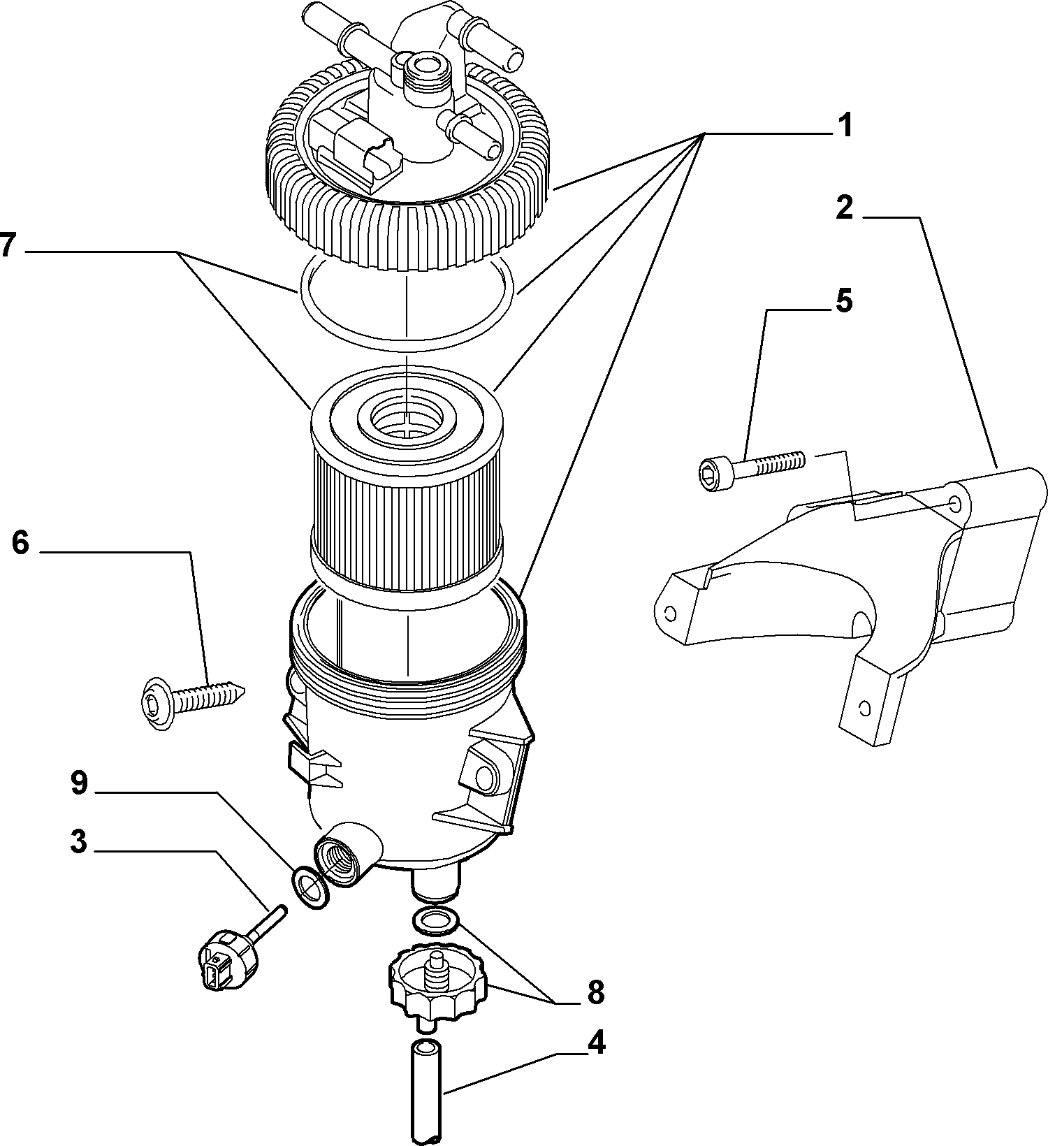 FIAT-HITACHI 9401906768 - Fuel filter www.parts5.com