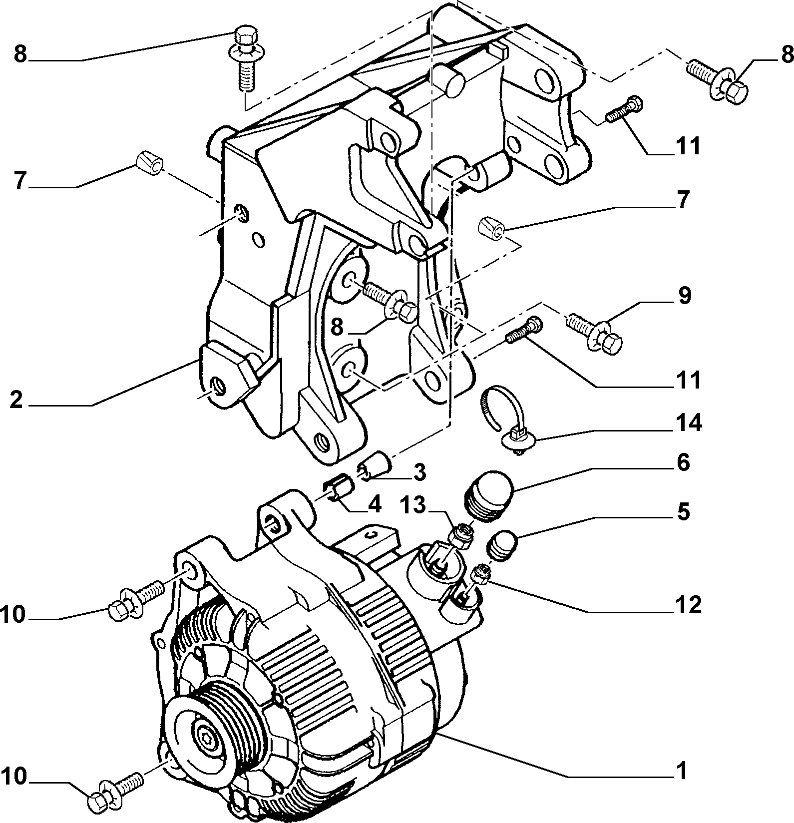 FIAT 71716609 - Alternator www.parts5.com