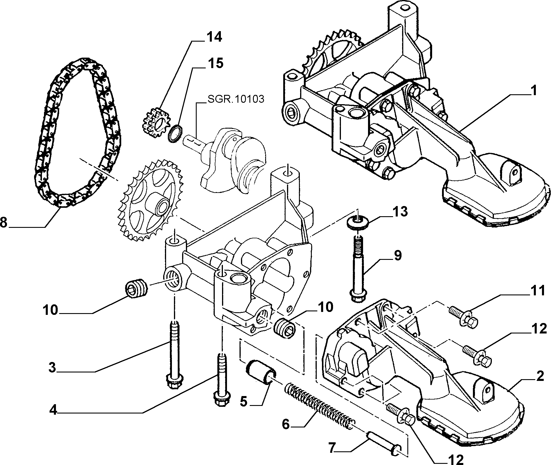 FIAT 9675538080 - Ketju, öljypumppu www.parts5.com