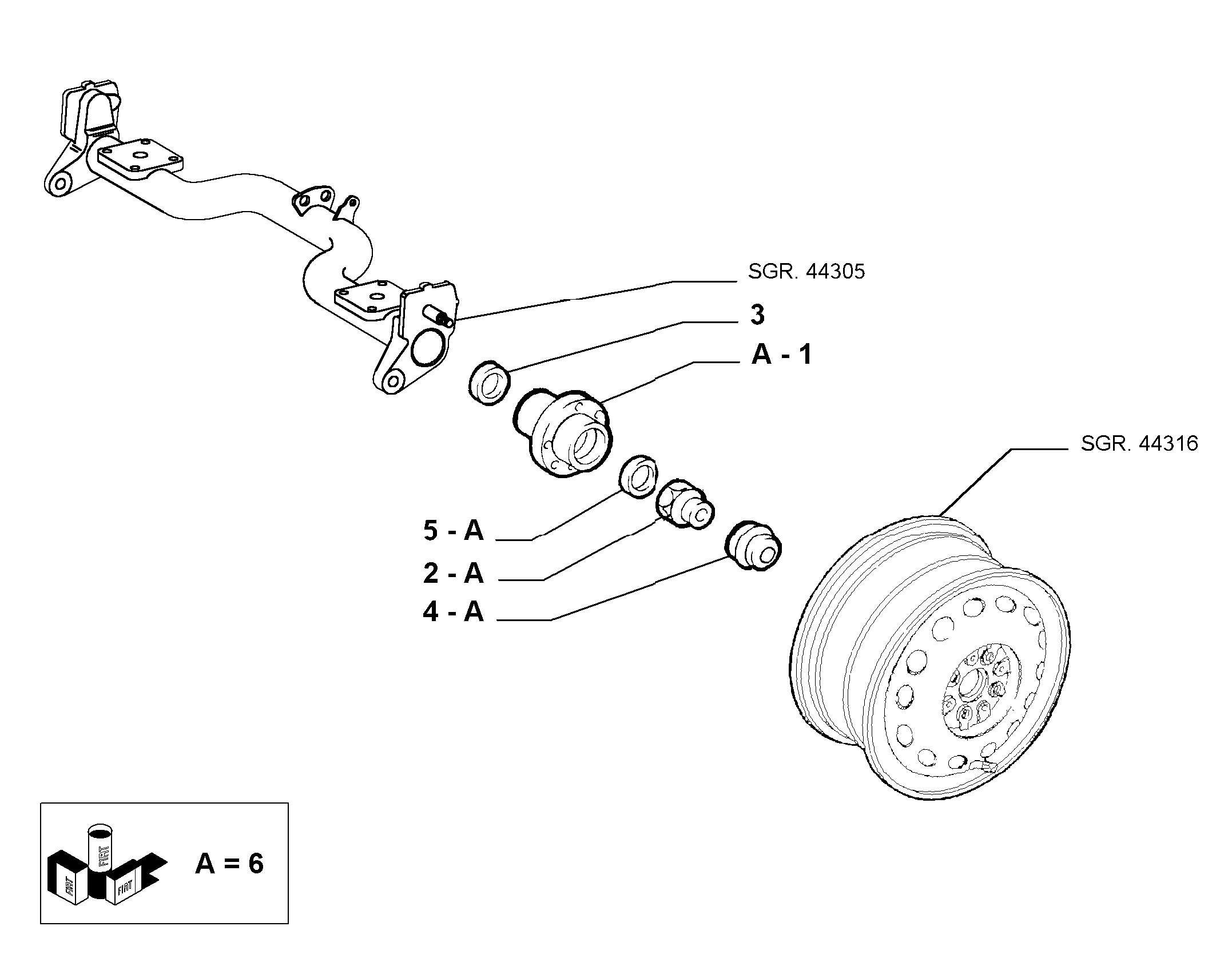 FIAT 71753819 - Σετ ρουλεμάν τροχών www.parts5.com