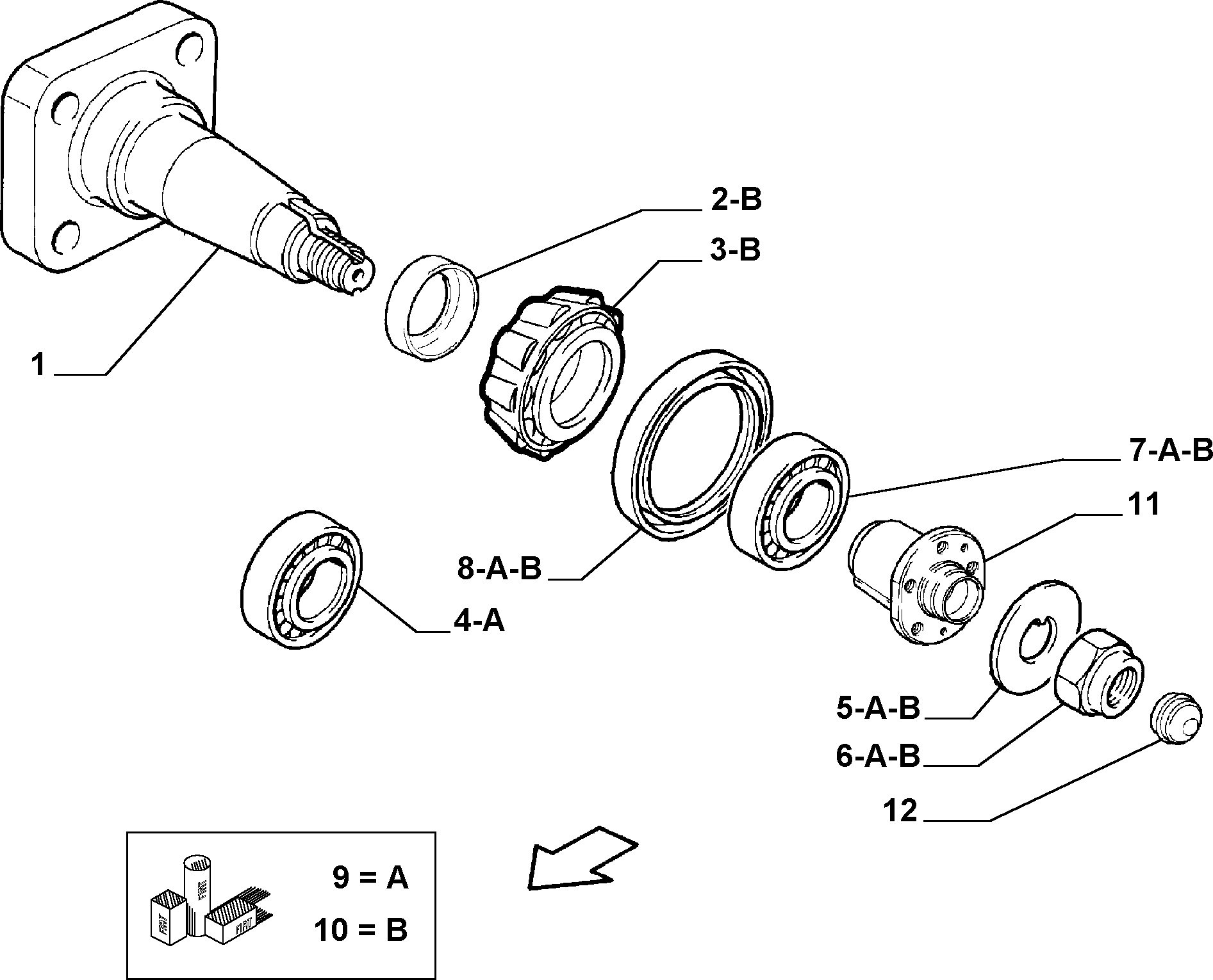 FIAT 71714453 - Set rulment roata www.parts5.com