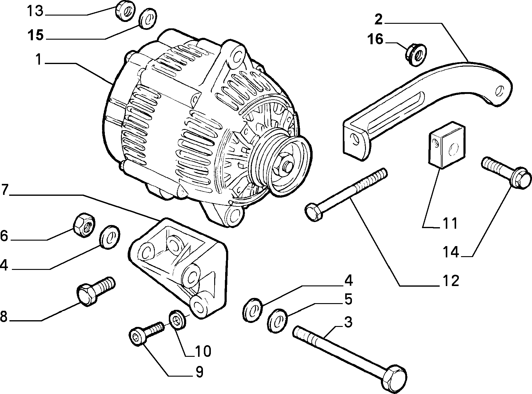 FIAT 98490185 - Alternatör www.parts5.com