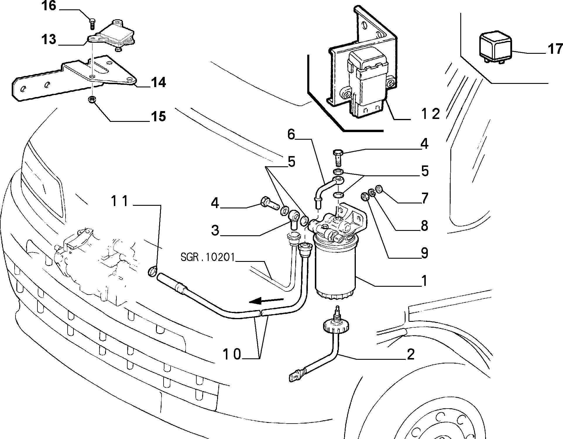 FIAT 1310071080 - Filtru combustibil www.parts5.com