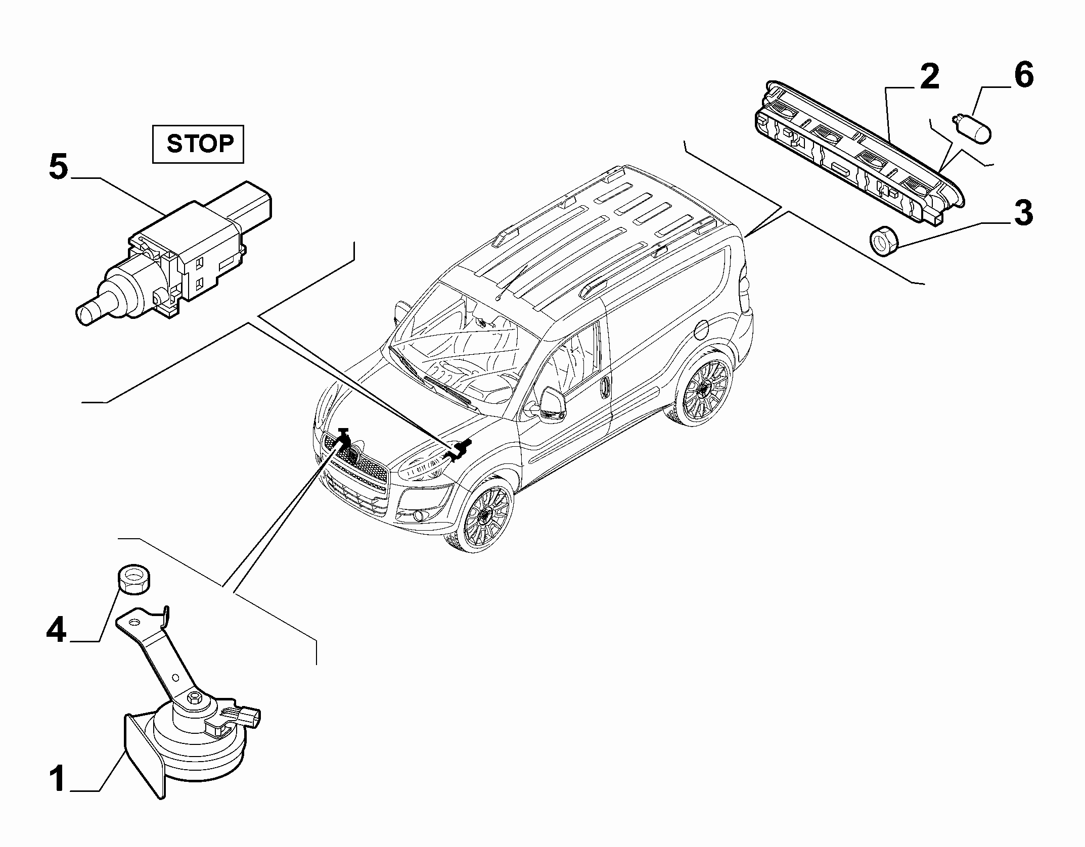 Jeep 50512681 - Prekidač kočnog svjetla www.parts5.com