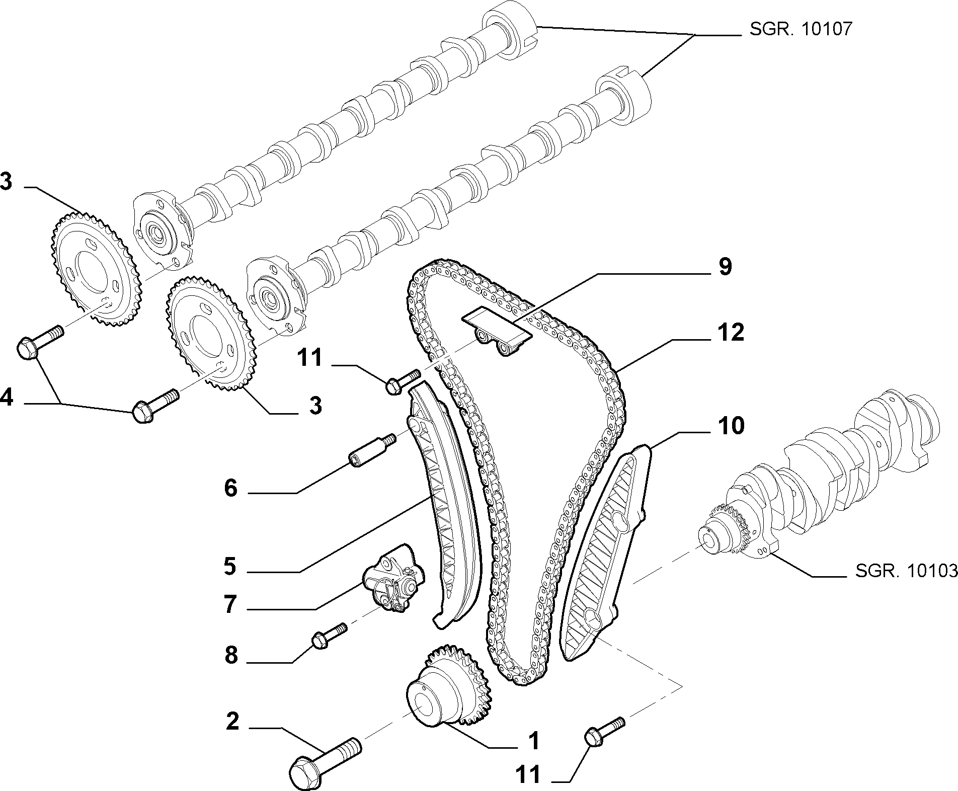 FIAT 9659435180 - Kit de distribution par chaîne www.parts5.com