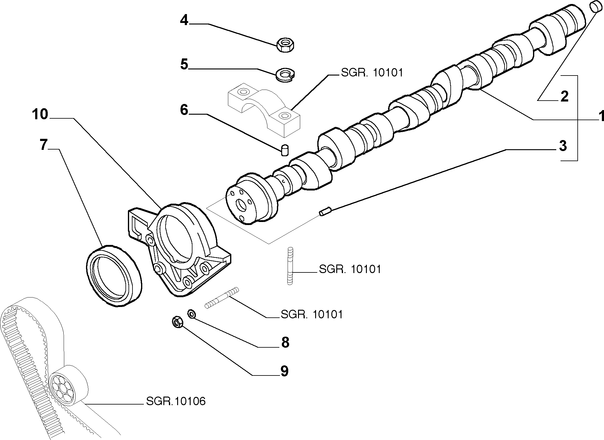 FIAT 98454041 - Radijalni zaptivni prsten (semering), bregasto vratilo www.parts5.com