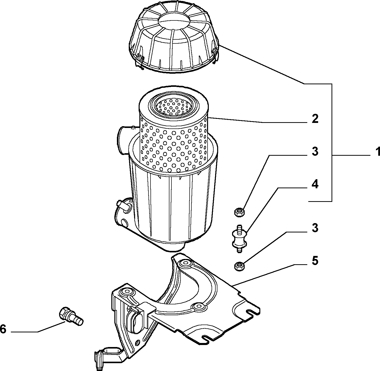 FIAT-HITACHI 1310636080 - Filtru aer www.parts5.com