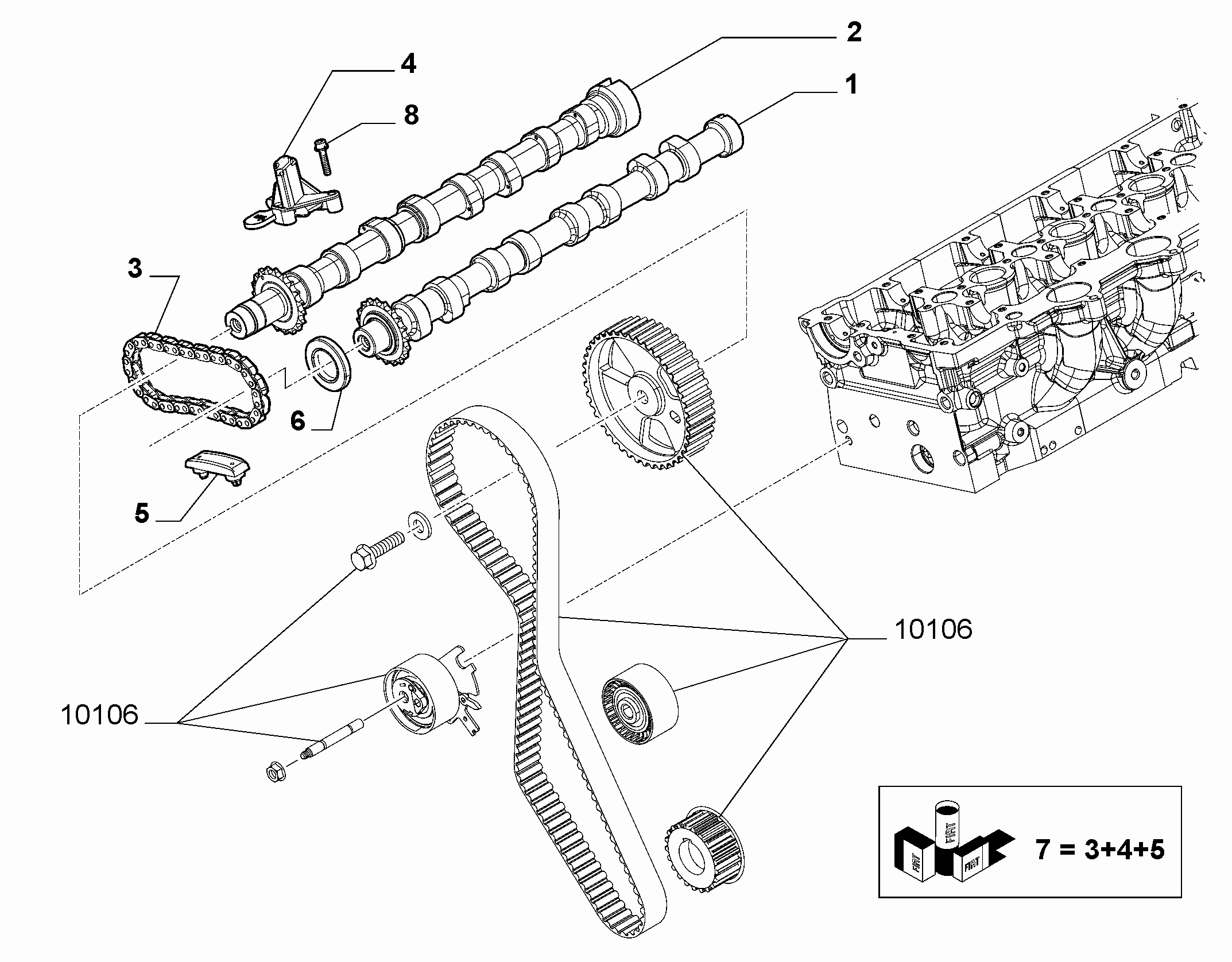 FIAT 9670585180 - CAMSHAFT SUCTION www.parts5.com