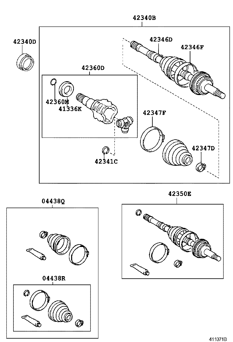 TOYOTA 04438-20390 - Bellow, drive shaft www.parts5.com