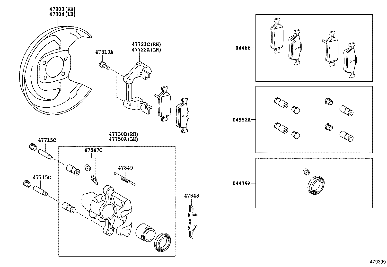 Daihatsu 04466-0D010 - Fékbetétkészlet, tárcsafék www.parts5.com