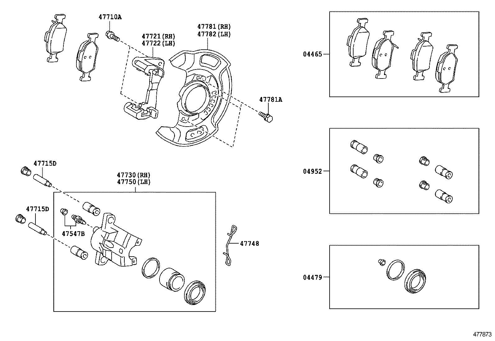 TOYOTA 47715-05010 - Juhtpolt, pidurisadul www.parts5.com