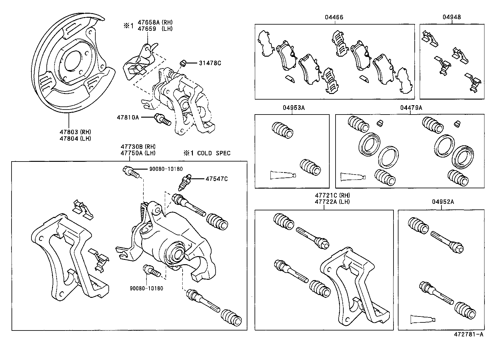 TOYOTA 4775005040 - Brake Caliper parts5.com