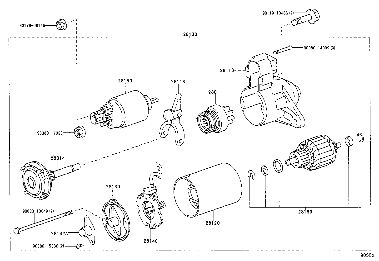 TOYOTA 28150 02080 - Magnetschalter, Starter www.parts5.com