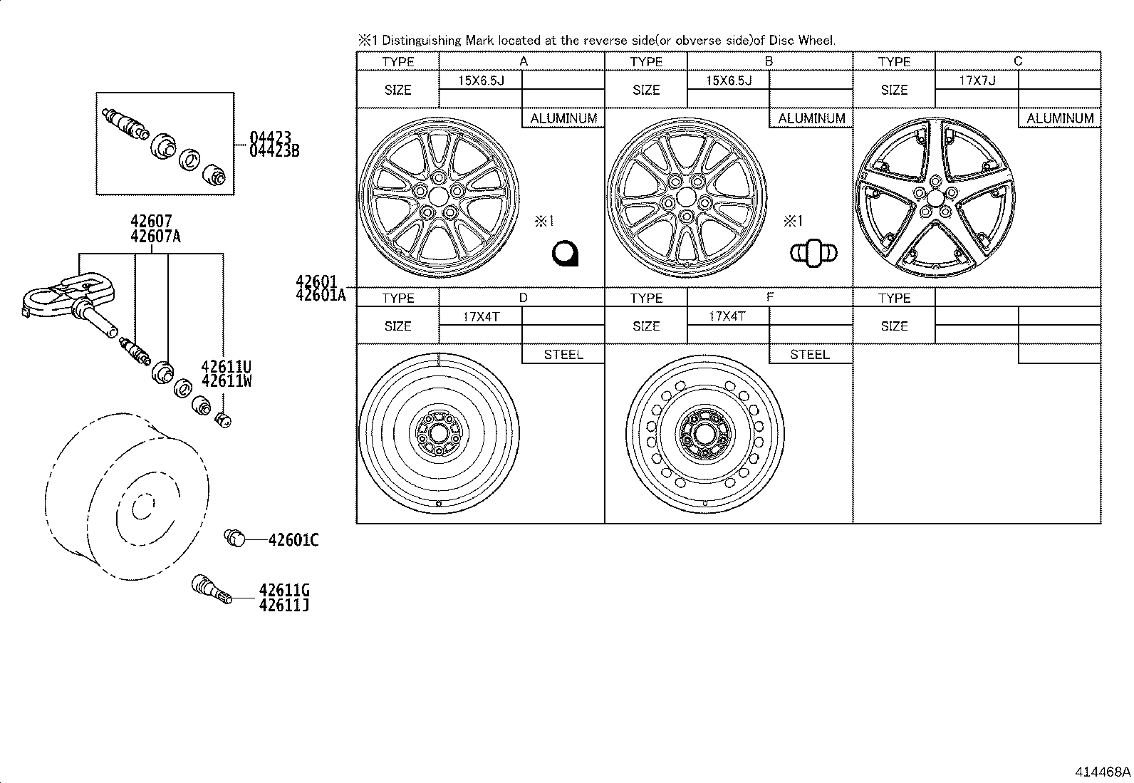 TOYOTA 42607-42021 - Αισθητήρας τροχού, σύστημα ελέγχου πίεσης ελαστικών www.parts5.com