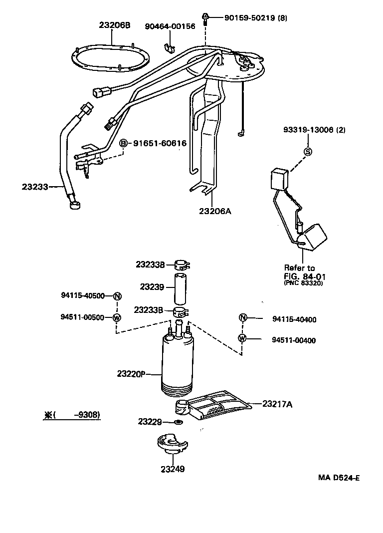 LEXUS 23220-43070 - Palivové čerpadlo www.parts5.com