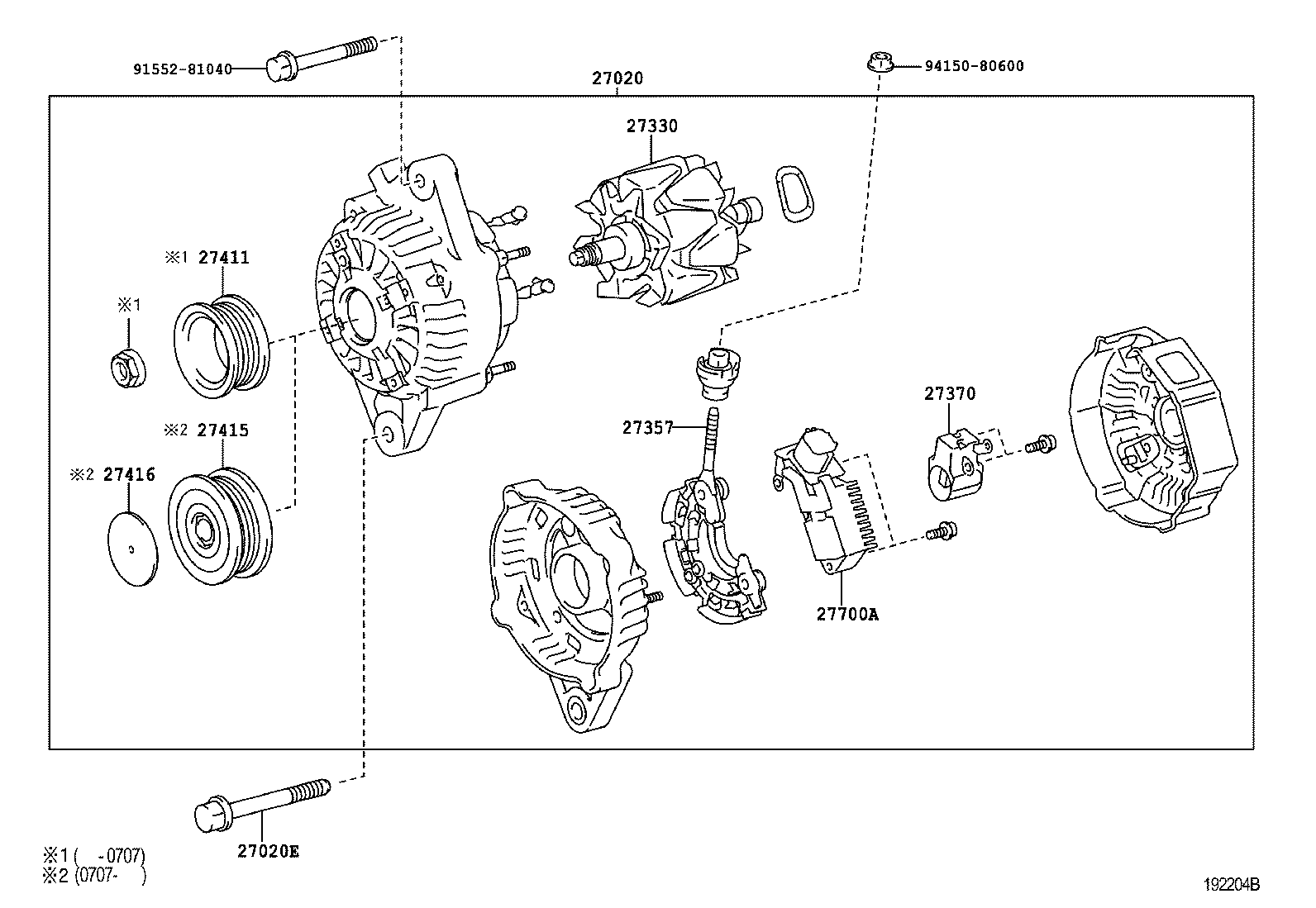 TOYOTA 27700-75030 - Voltage regulator, alternator parts5.com