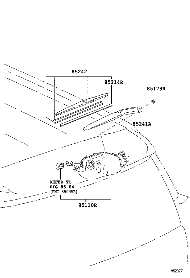 TOYOTA 85242 42030 - Μάκτρο καθαριστήρα www.parts5.com