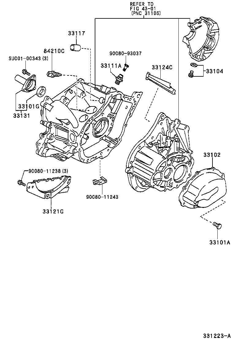 TOYOTA SU001 00467 - Interruptor, piloto de marcha atrás www.parts5.com