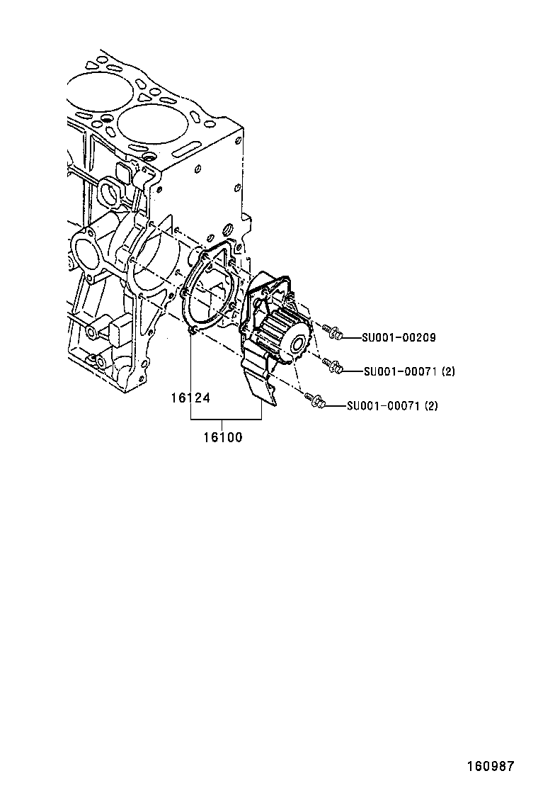 Suzuki SU001-00204 - Water Pump & Timing Belt Set www.parts5.com