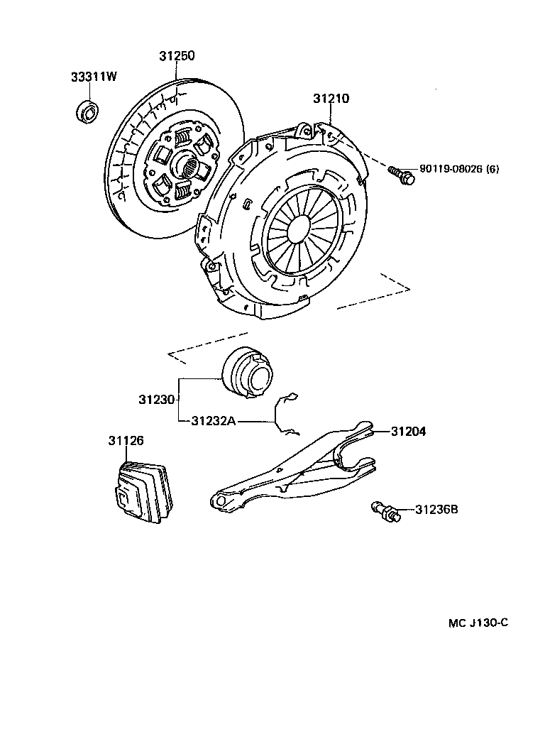 TOYOTA 31230-35090 - Clutch Release Bearing www.parts5.com