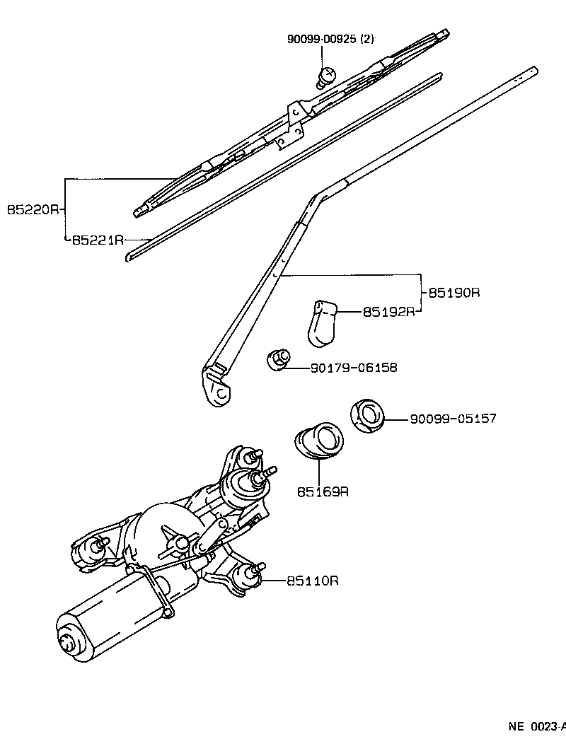 TOYOTA 8522016441 - Μάκτρο καθαριστήρα www.parts5.com