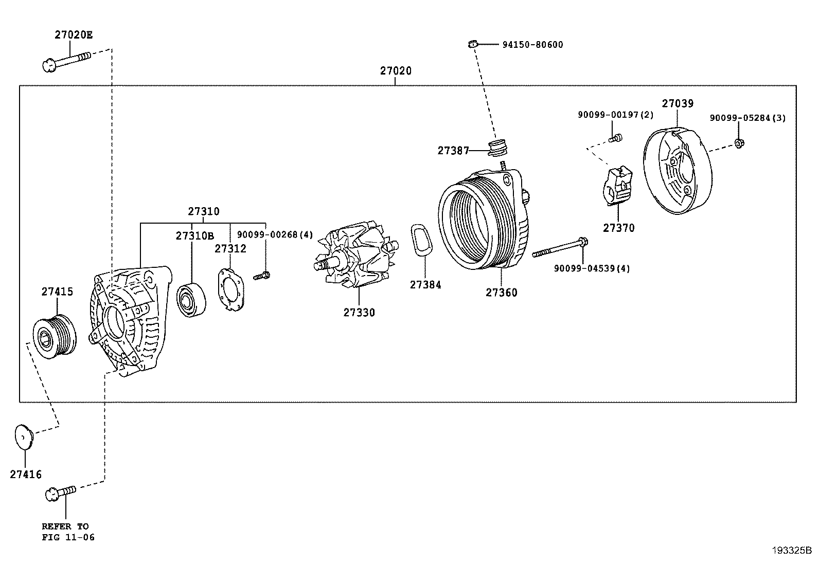 TOYOTA 2733030070 - Alternator www.parts5.com