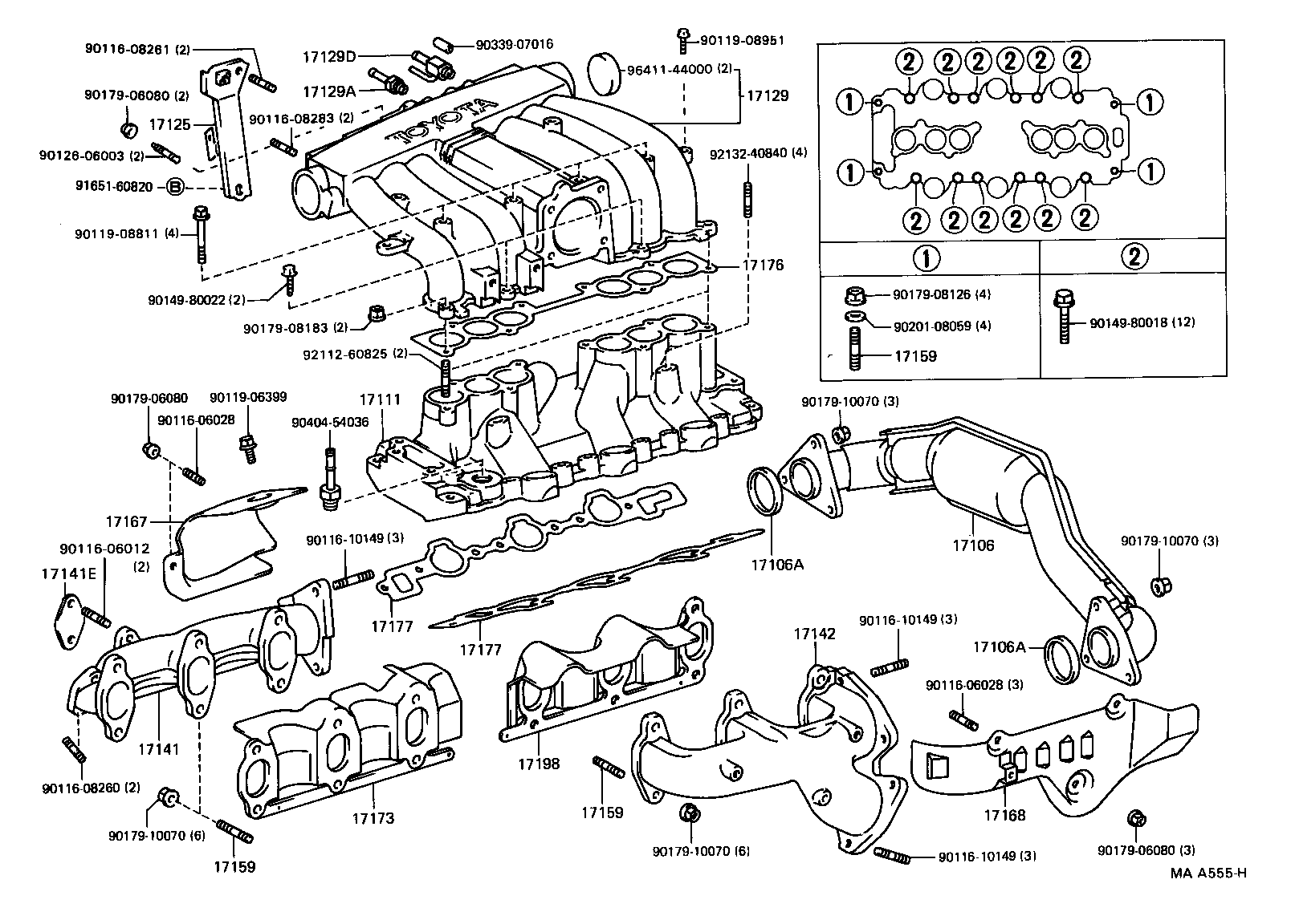 TOYOTA 9011608260 - Bolt, exhaust system www.parts5.com