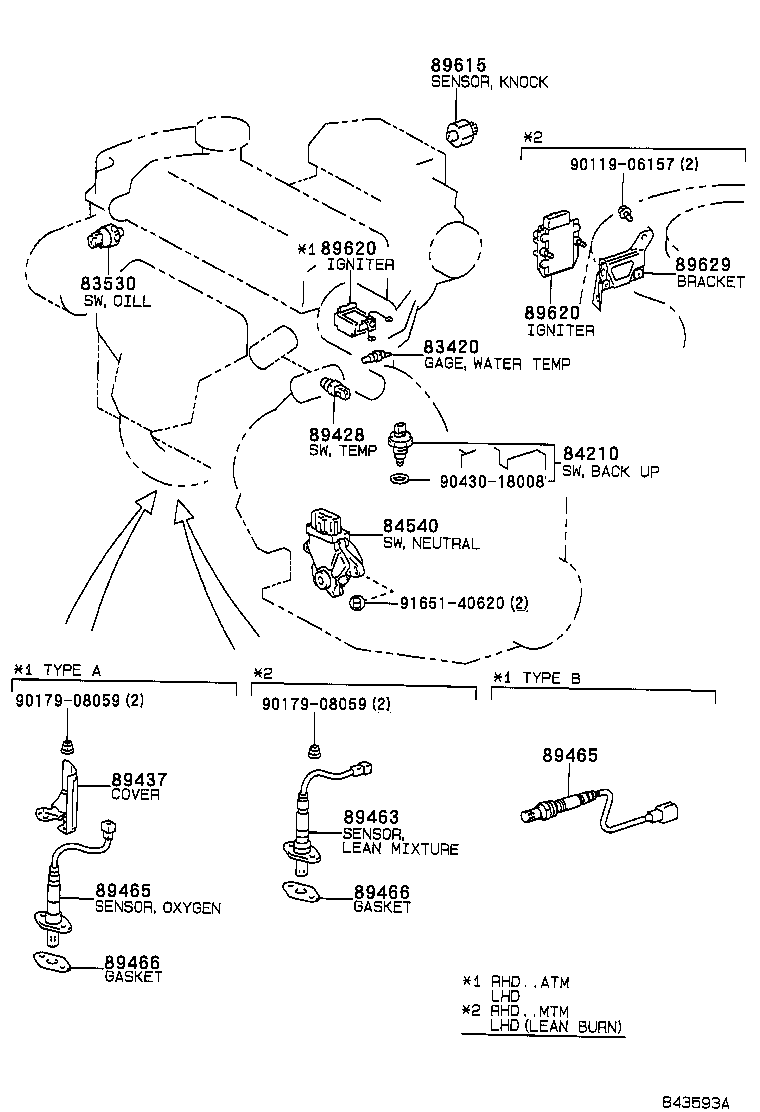 TOYOTA 83530-30090 - Sender Unit, oil pressure parts5.com