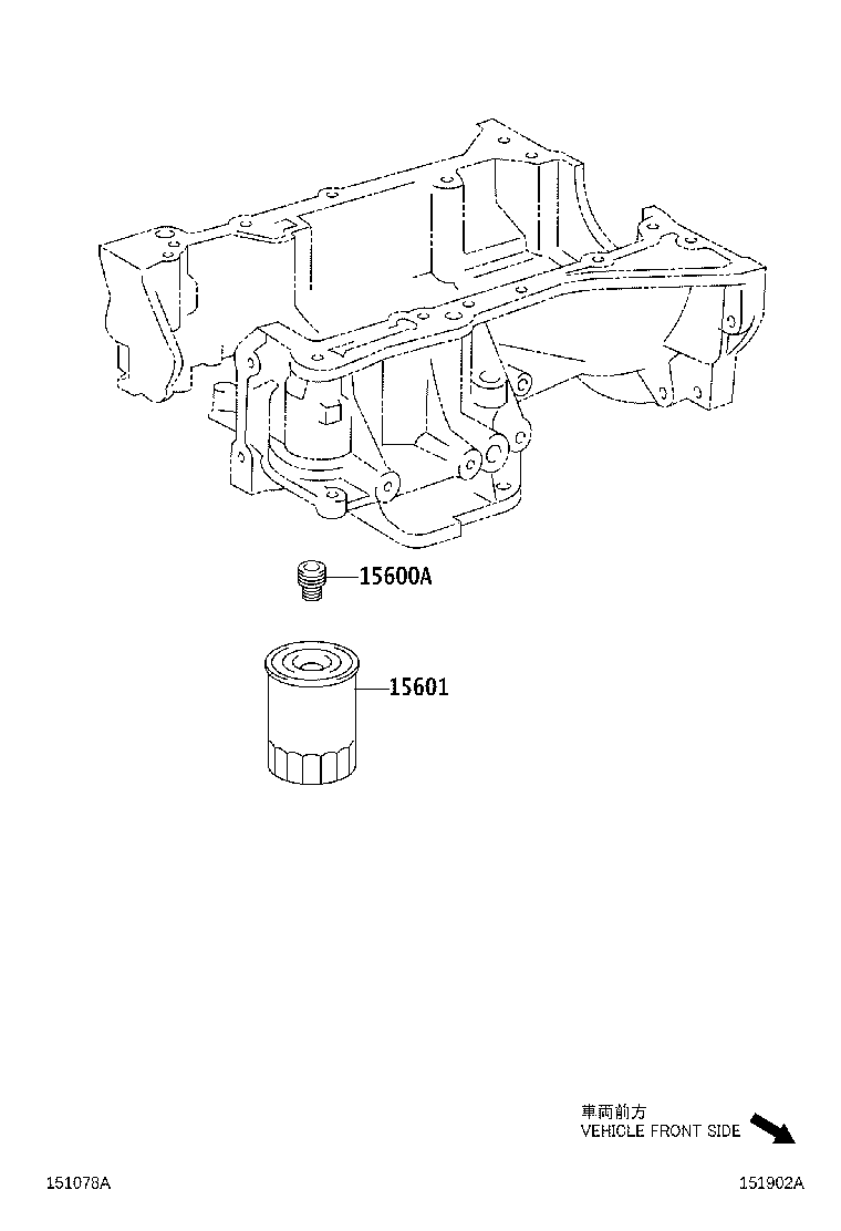 TOYOTA 90915CA001 - Oil Filter parts5.com